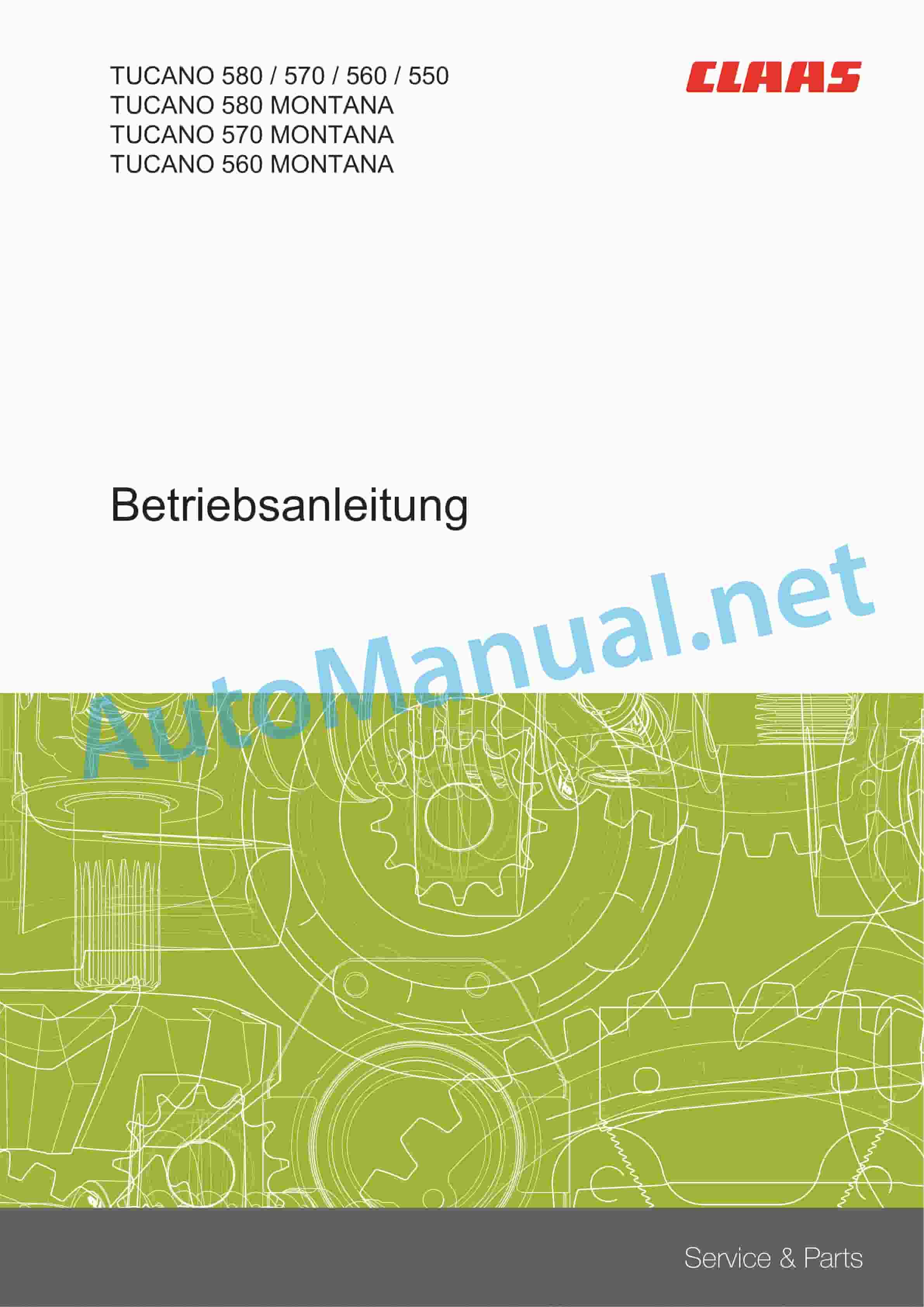 Claas TUCANO 560-550 (L46) Combine Operator Manual DE