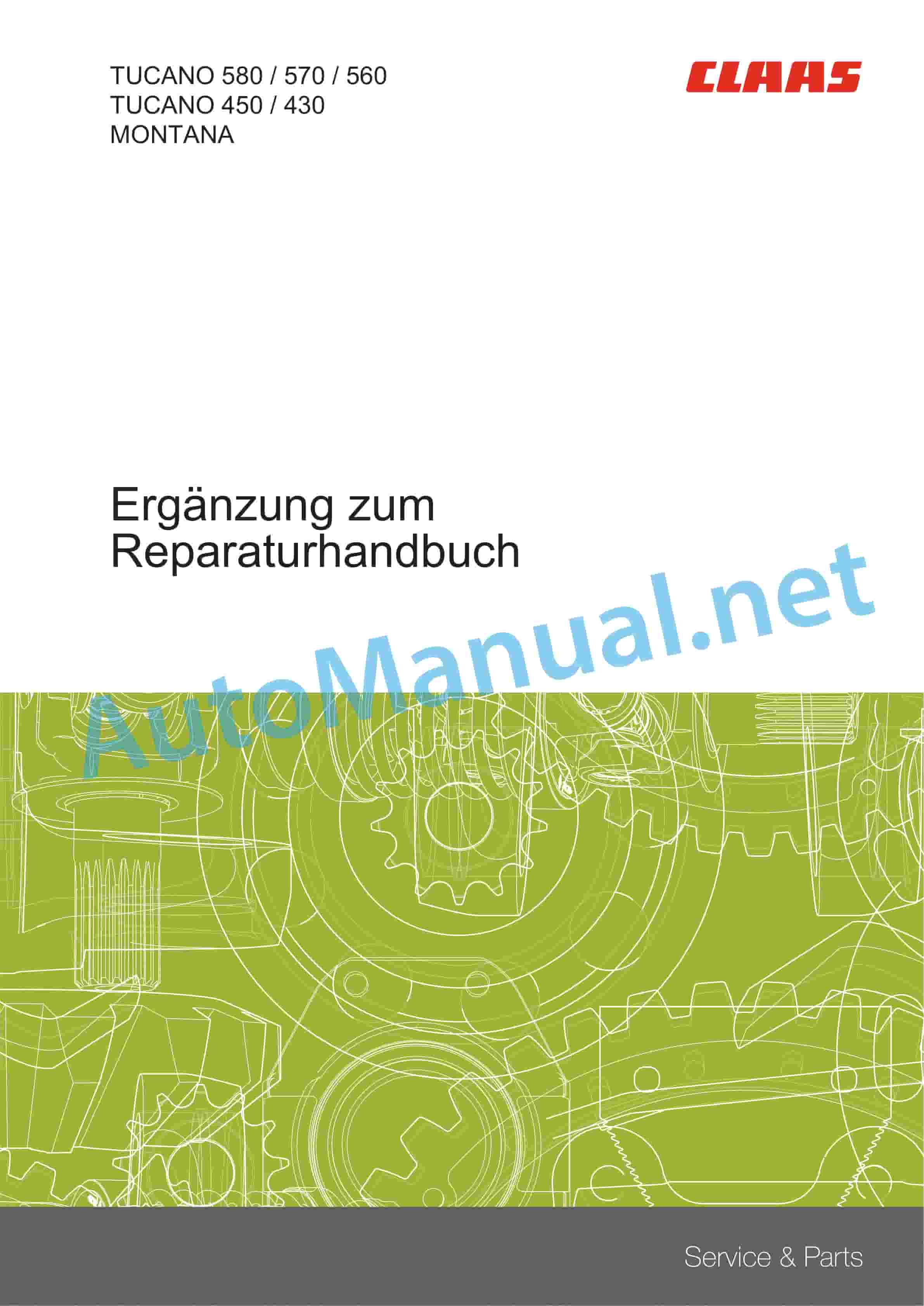 Alternative view of Claas TUCANO 580-570 (L47) Combine Repair Manual DE