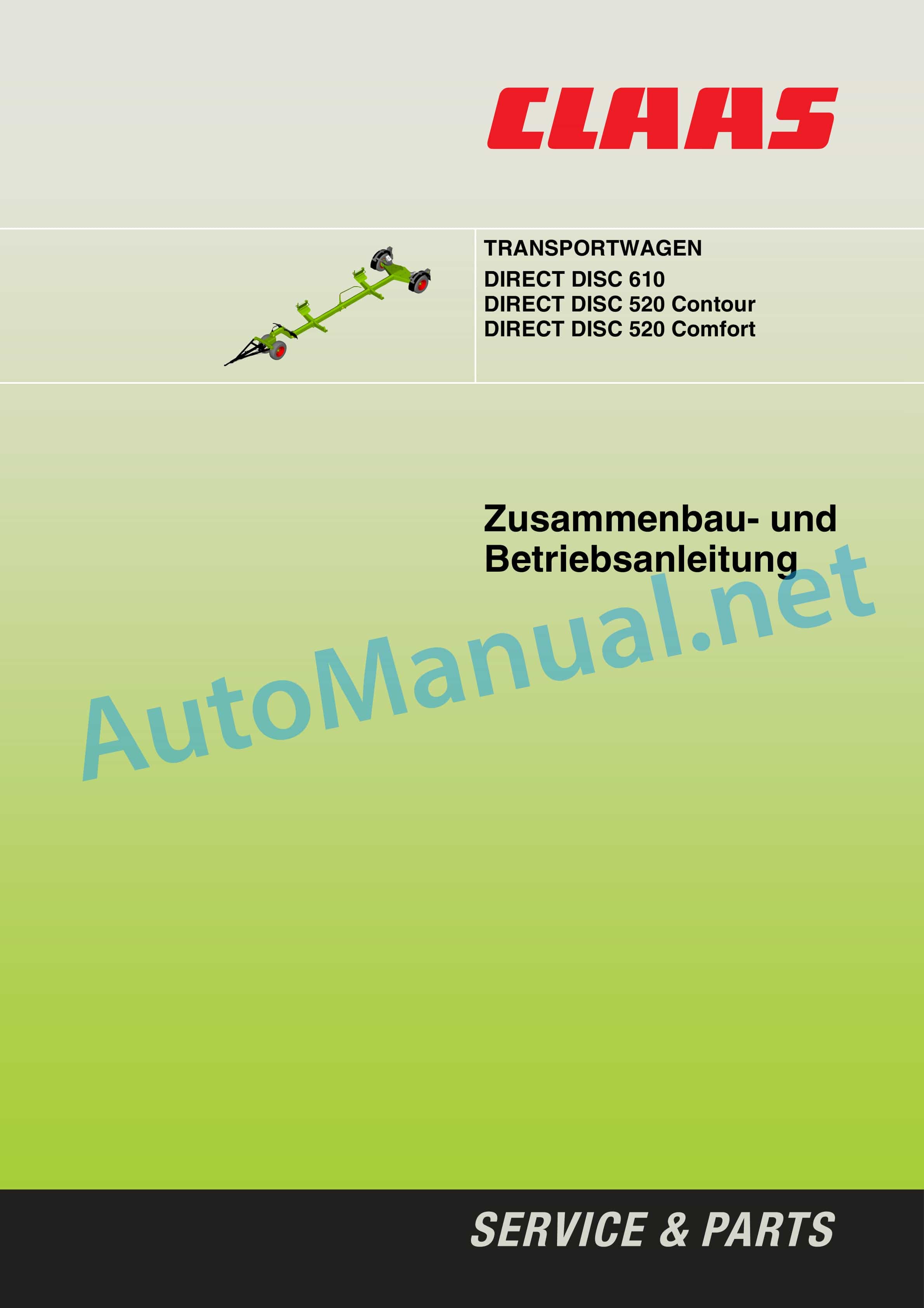 Claas TW DIRECT DISC 520 (469) Forage Harvesters Operator Manual DE