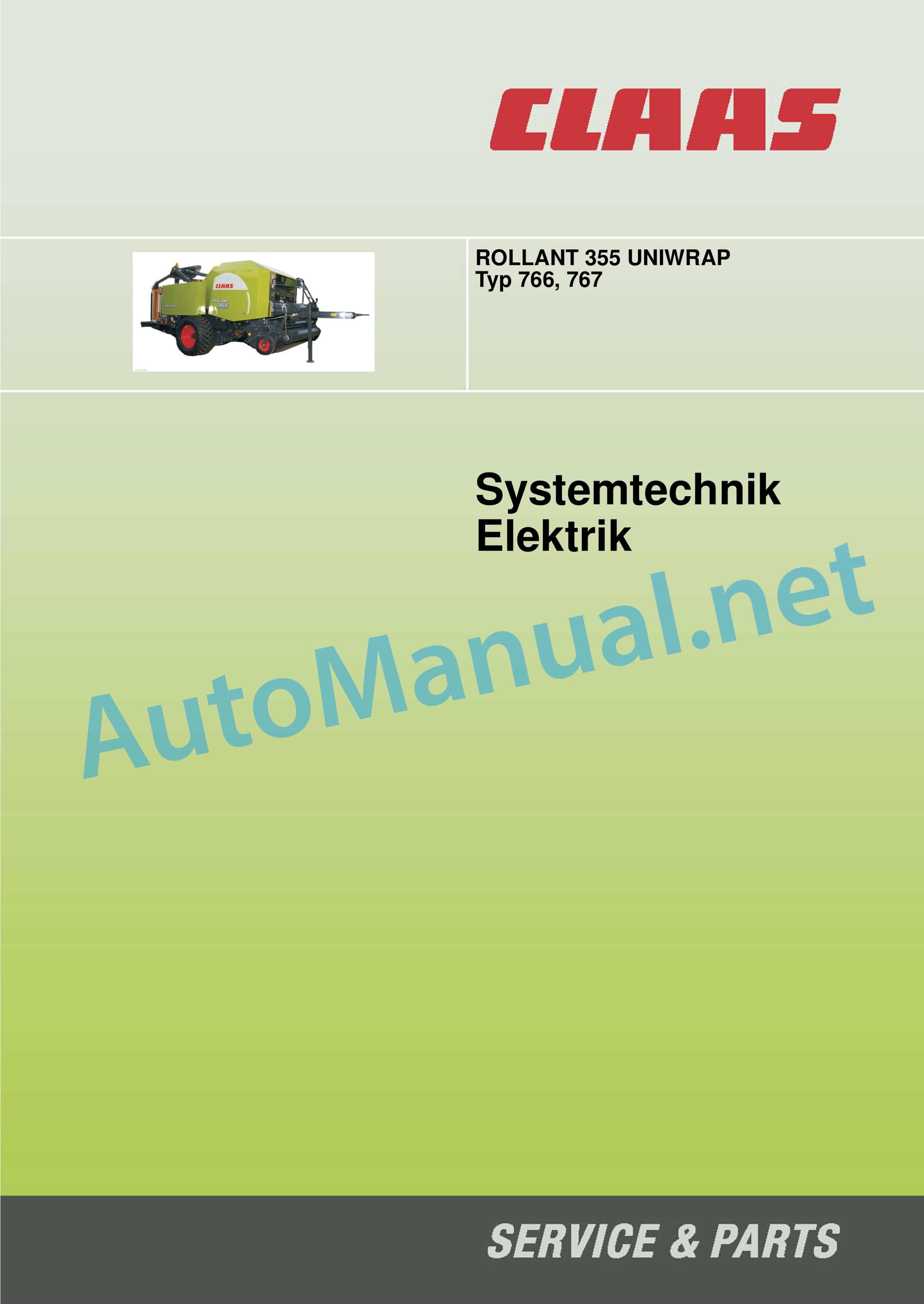 Claas UNIWRAP (767) Baler Technical System DE