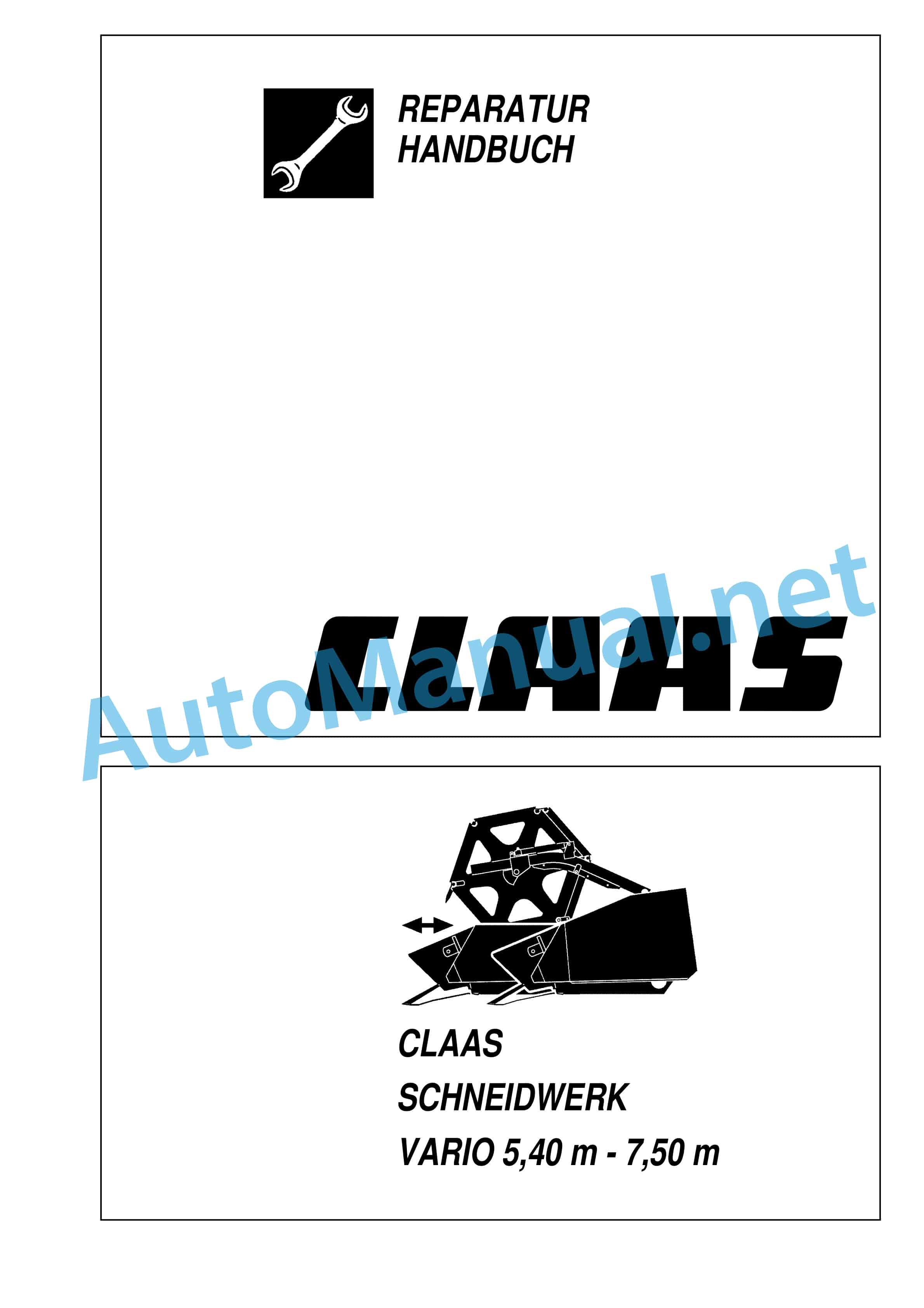 Claas V1050-V540 VARIO LEXION TUCANO (716) Combine Repair Manual DE