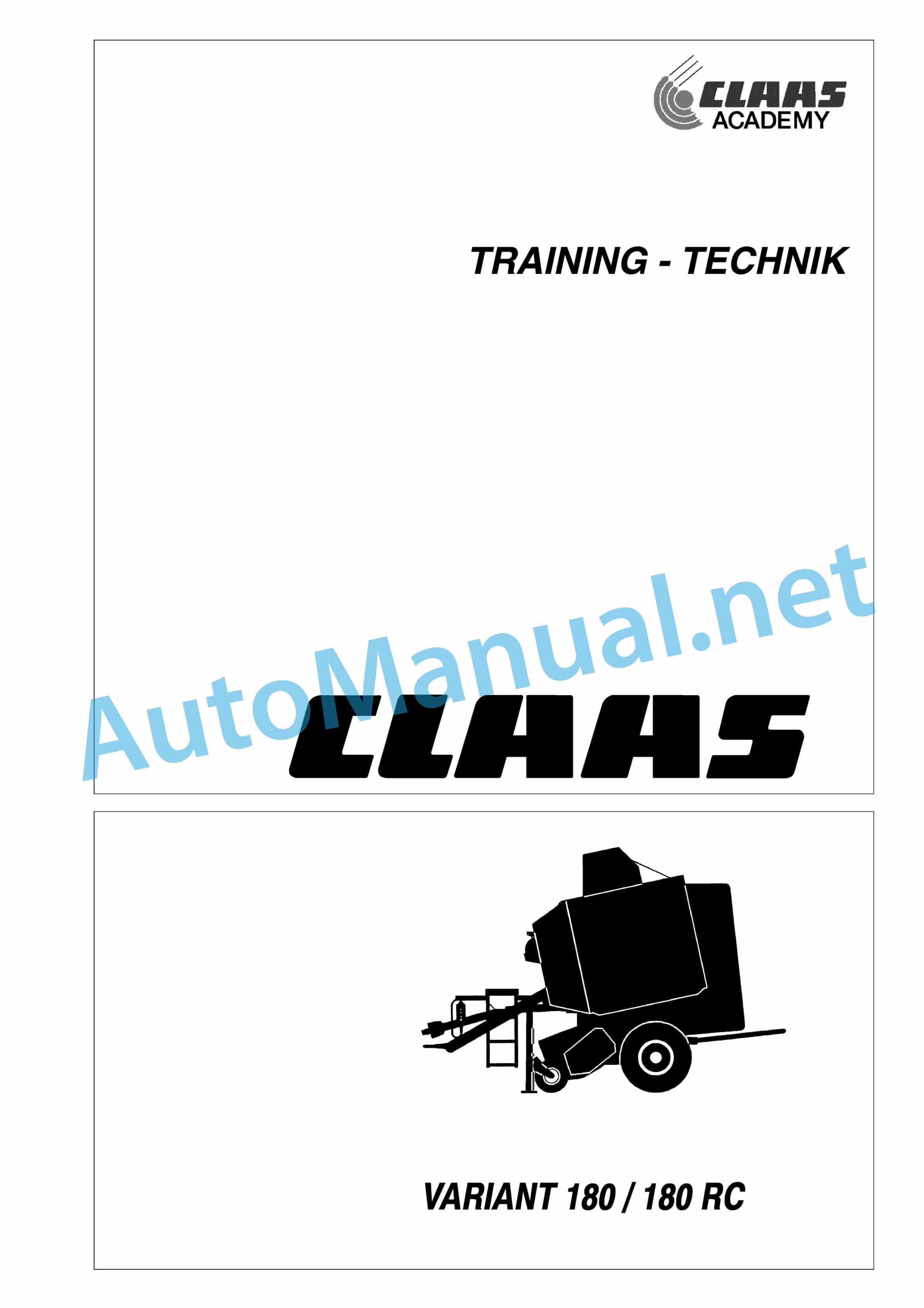 Alternative view of Claas VARIANT 180 (049) Baler Technical System DE