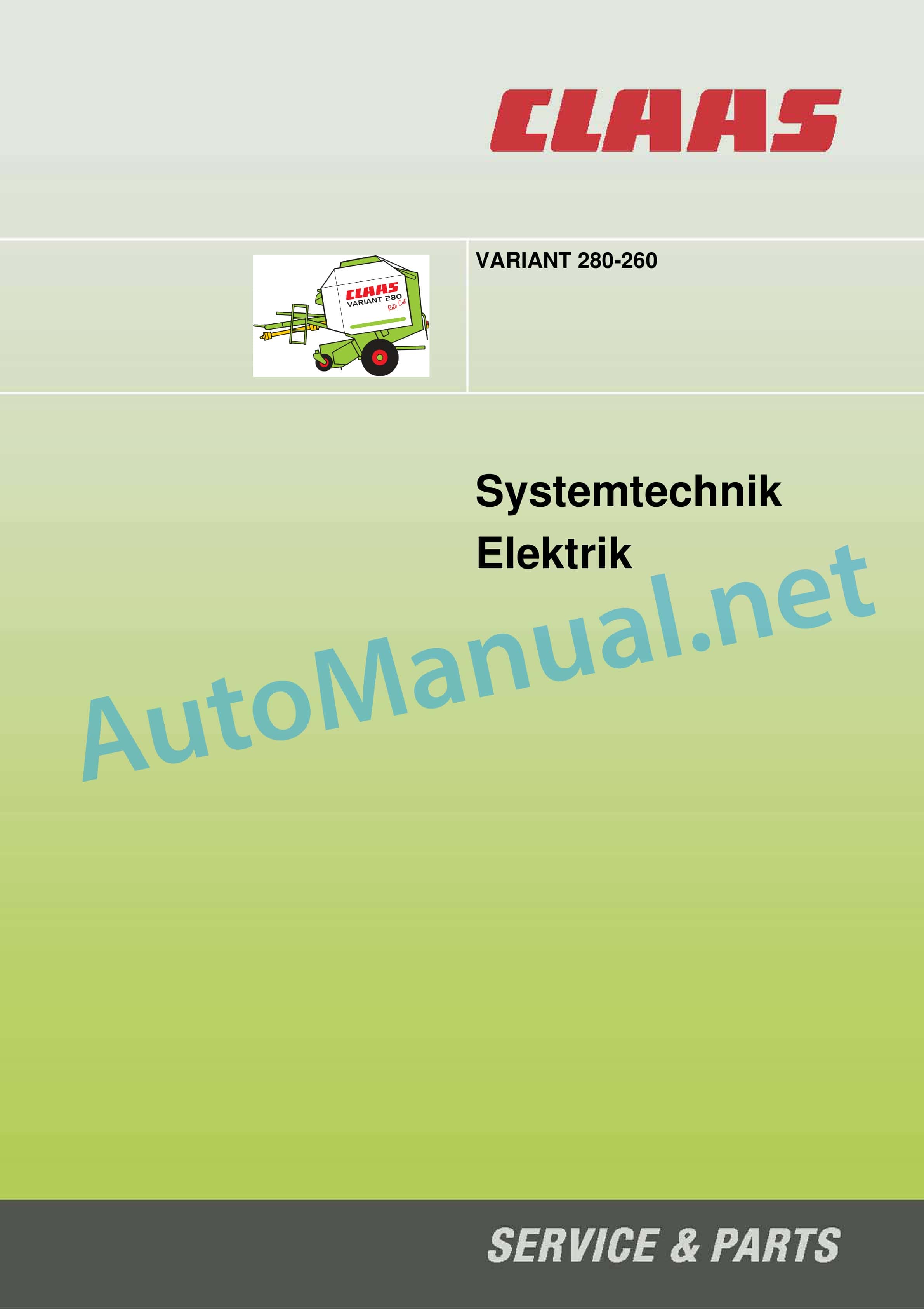 Alternative view of Claas VARIANT 280 RC (730) Baler Technical System DE