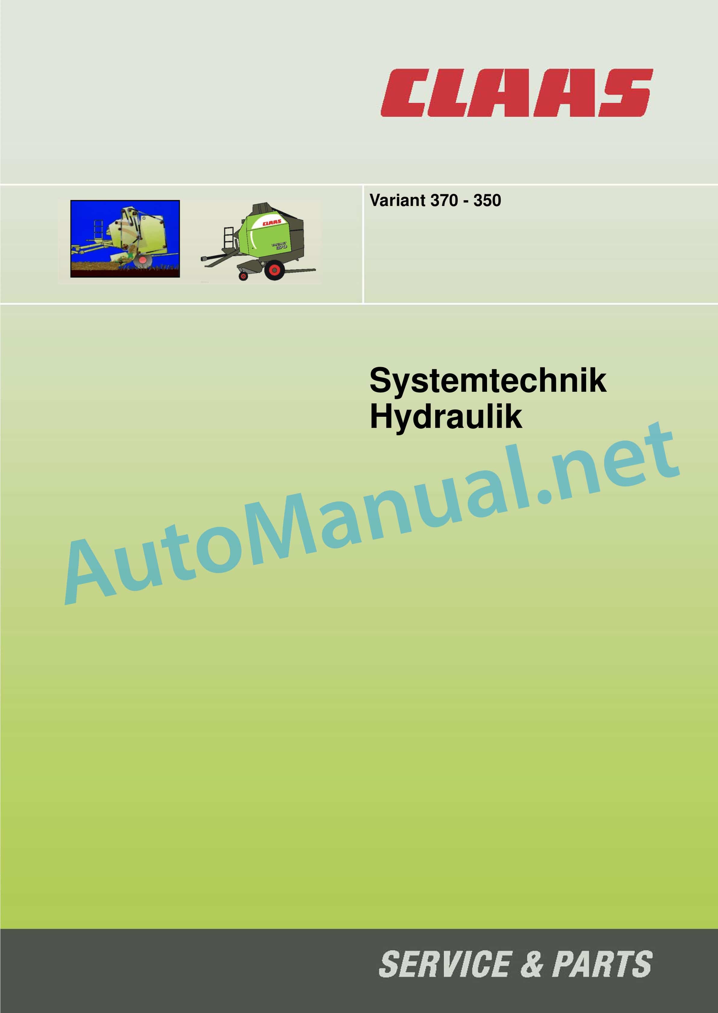 Alternative view of Claas VARIANT 350 (770) Baler Technical System DE