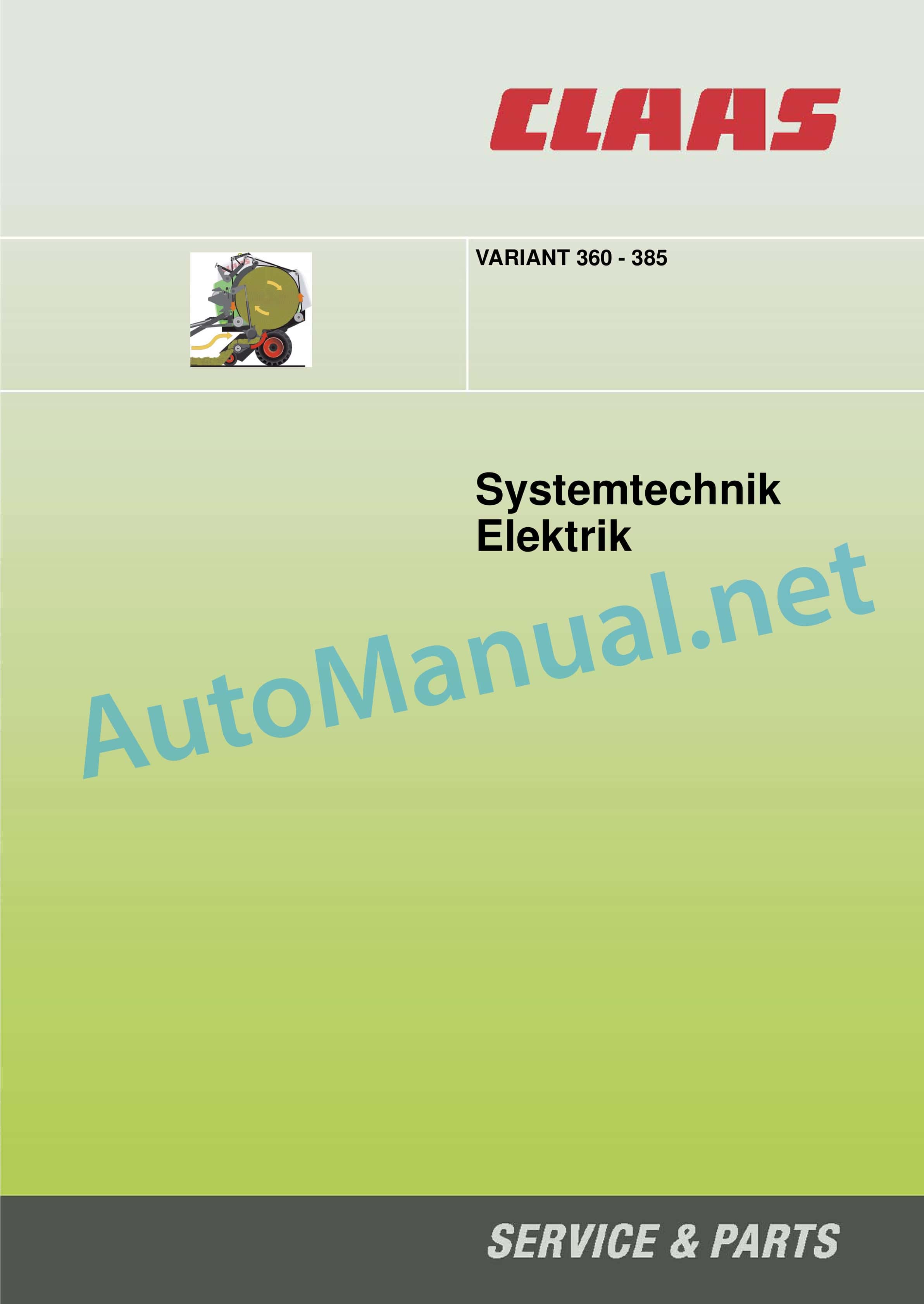 Claas VARIANT 485 480 385 380 RC RF (752) Baler Technical System DE 4 Claas VARIANT 485 480 385 380 RC RF (752) Baler Technical System DE - Image 4