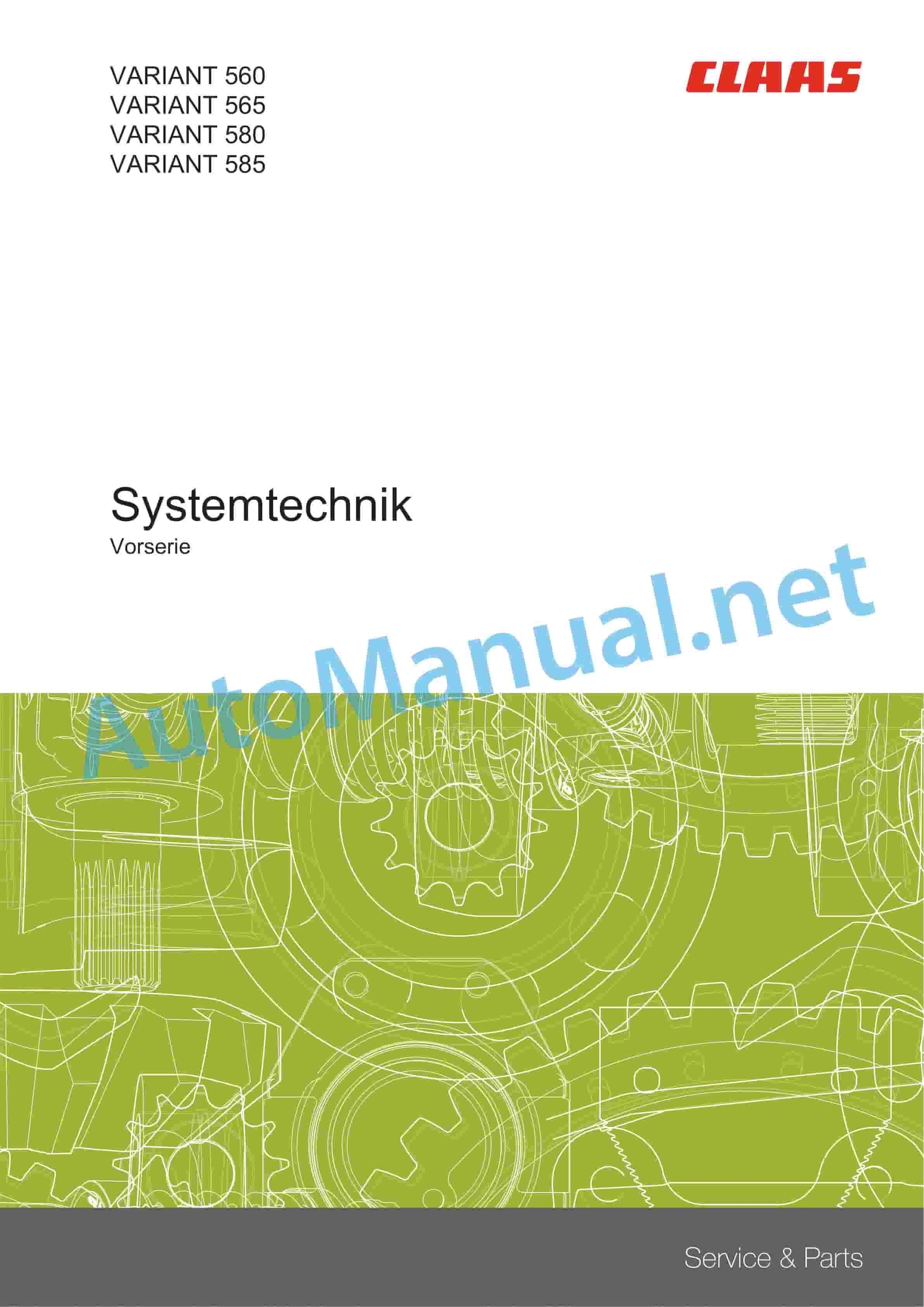 Claas VARIANT 565-560 (J14) Baler Technical System DE
