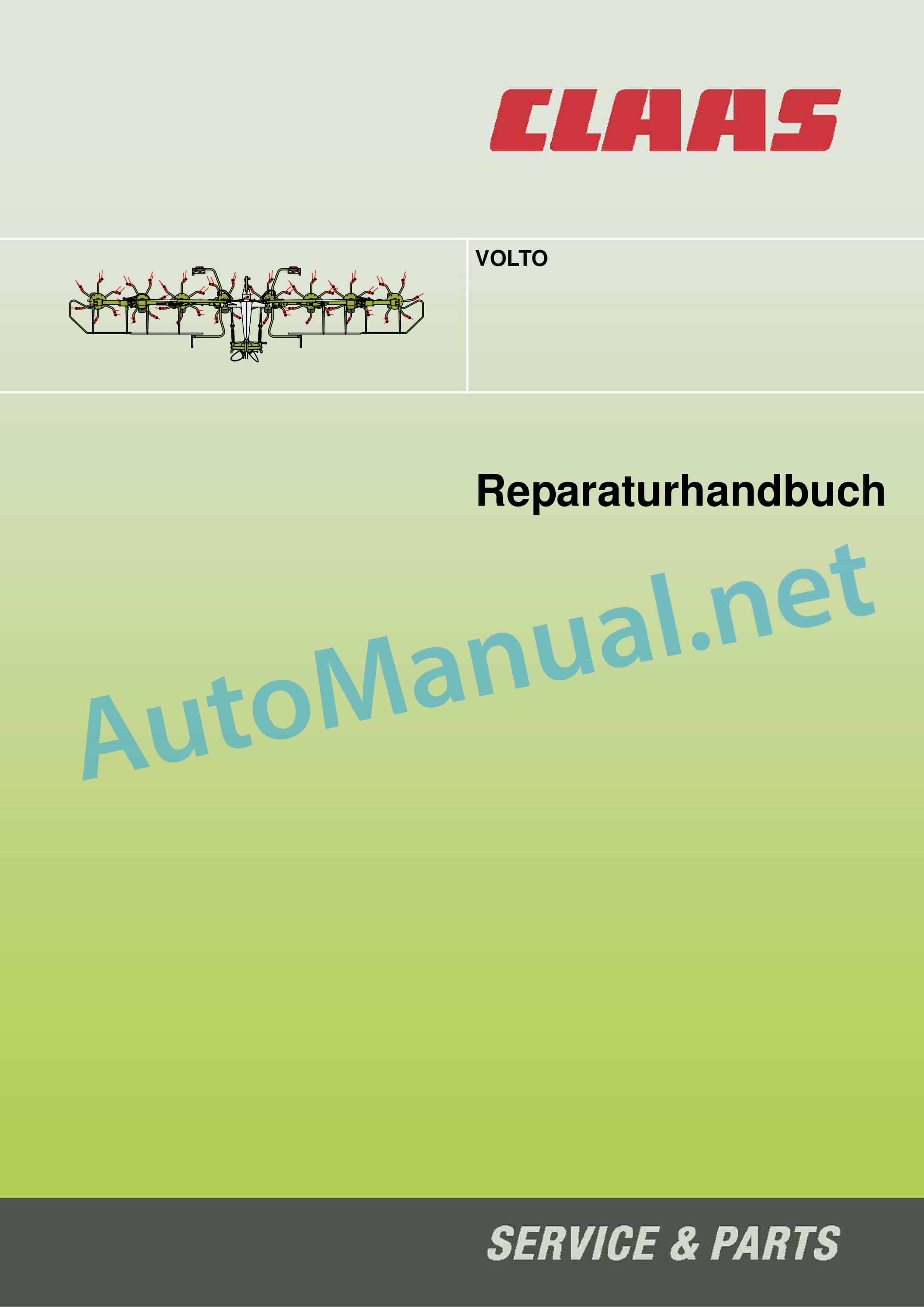 Claas VOLTO 1320 T 1300 T (631) Tedders Repair Manual DE