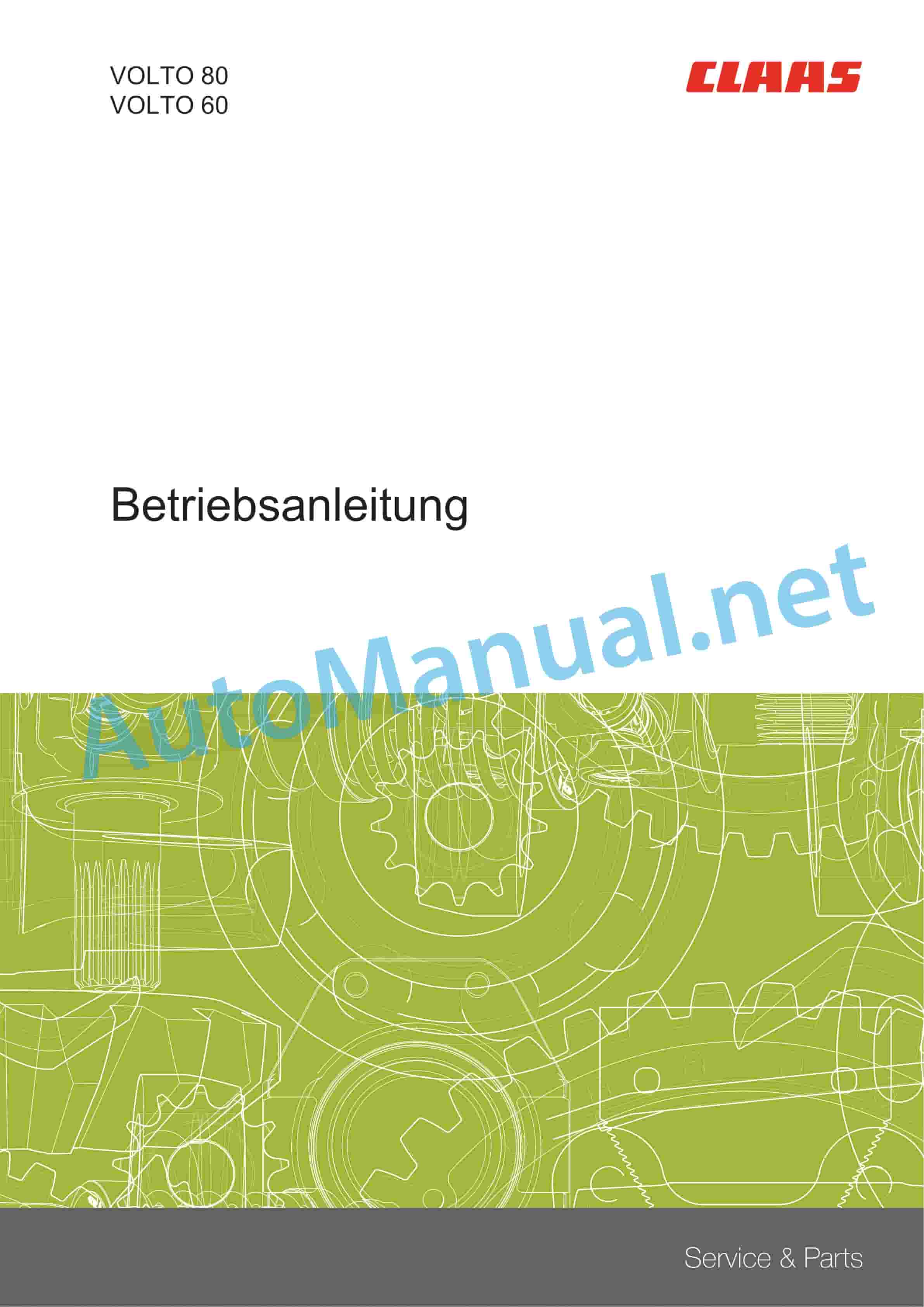 Alternative view of Claas VOLTO 60 58 (179) Tedders Operator Manual DE