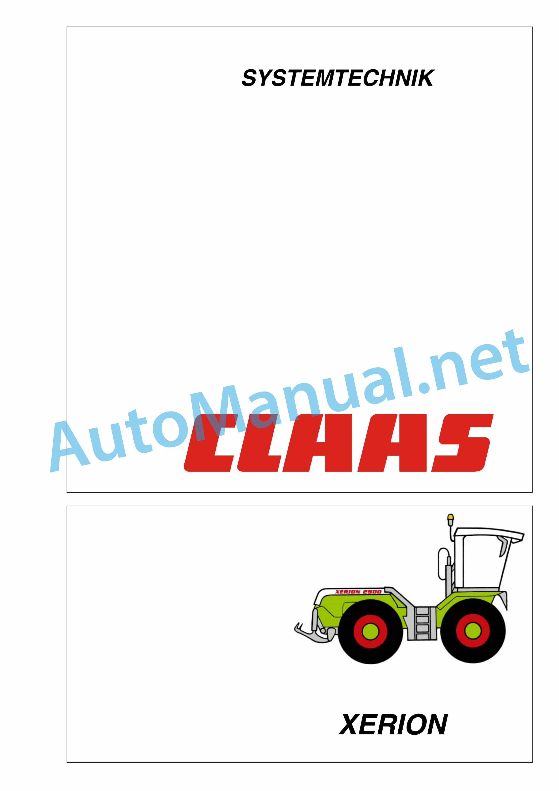 Claas XERION 3000-2500 (033) Tractor Technical System DE