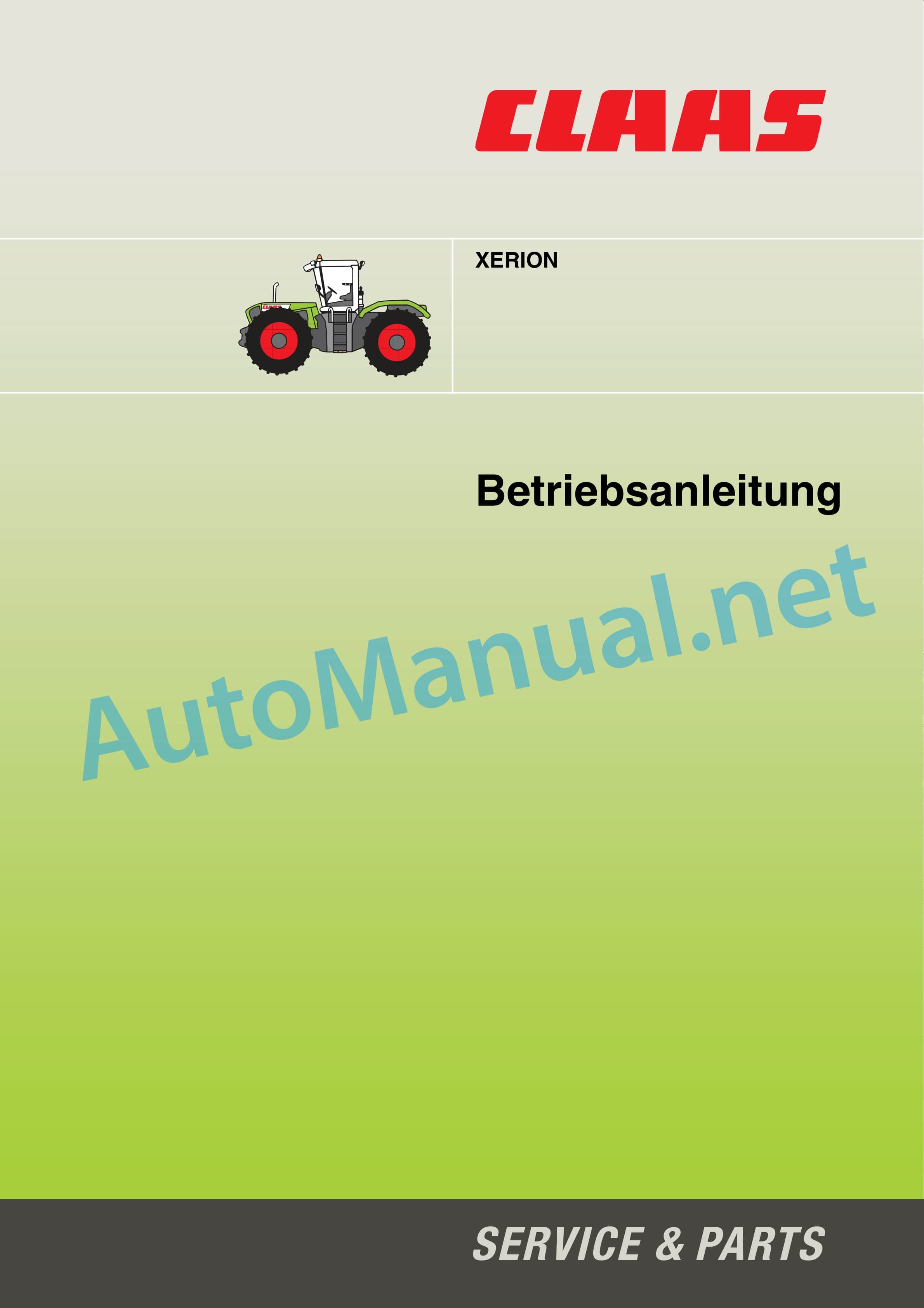 Claas XERION 3800-3300 (781) Tractor Operator Manual DE 10 Claas XERION 3800-3300 (781) Tractor Operator Manual DE - Image 10