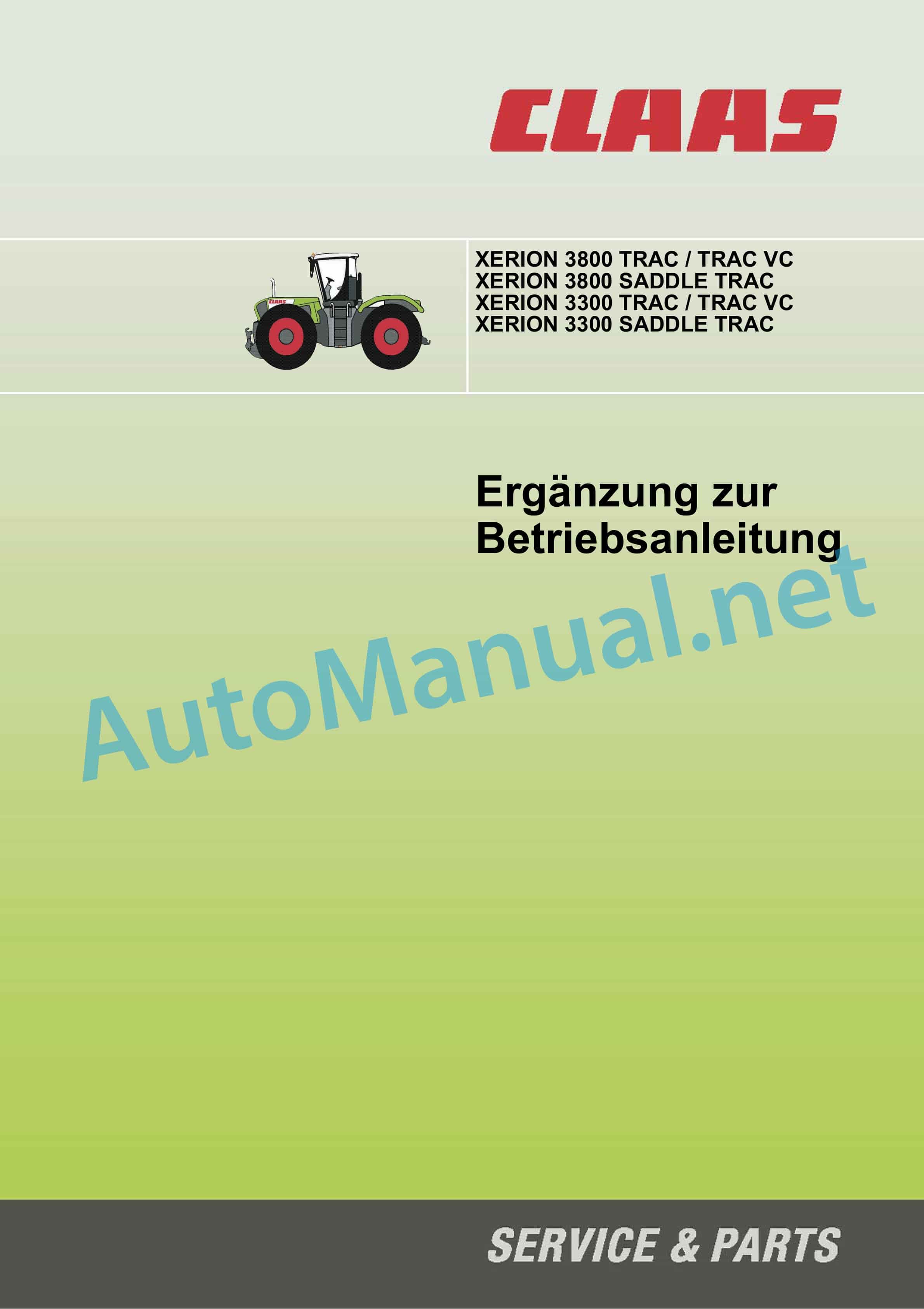 Claas XERION 3800-3300 (781) Tractor Operator Manual DE 8 Claas XERION 3800-3300 (781) Tractor Operator Manual DE - Image 8