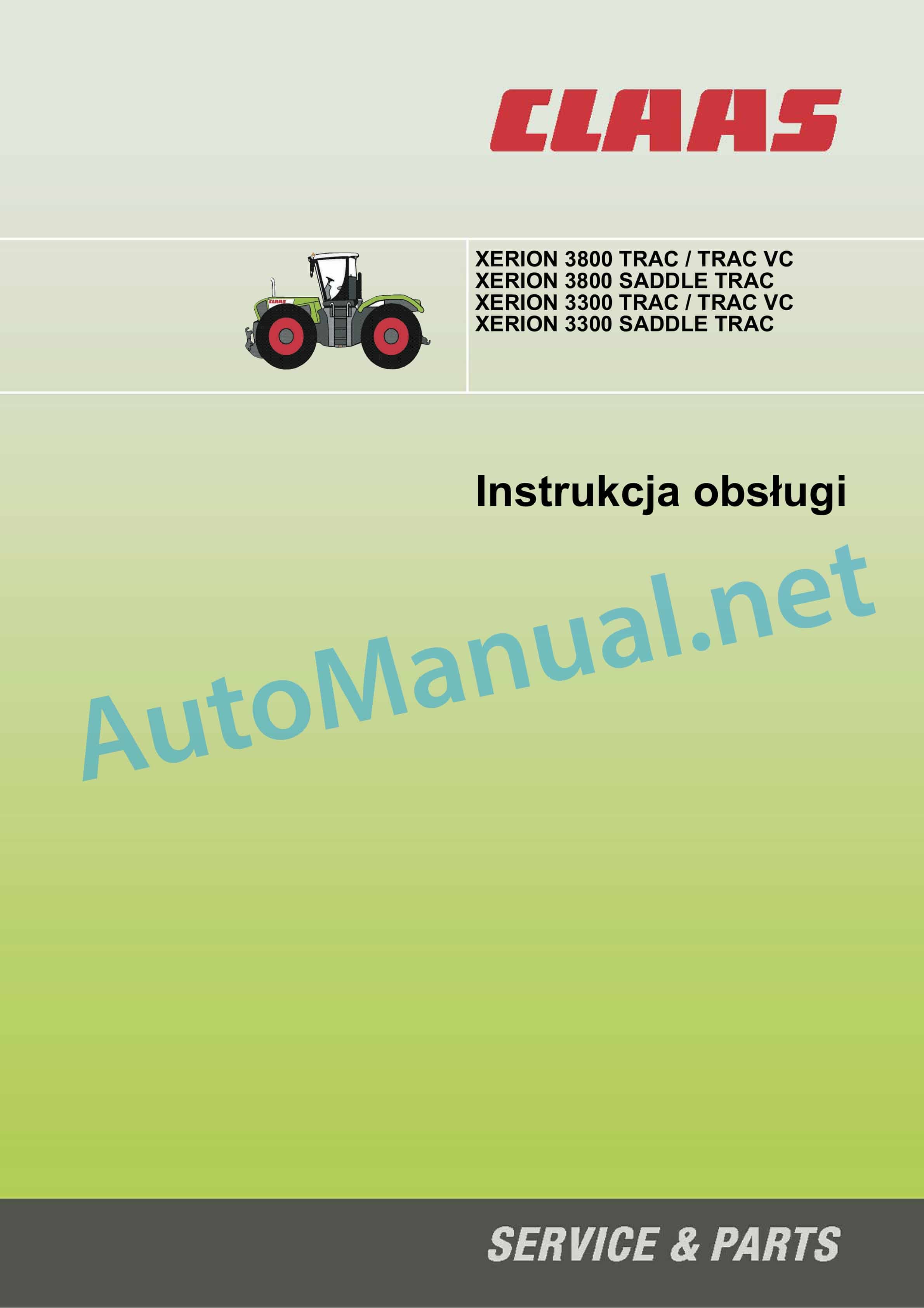 Claas XERION 3800-3300 (781) Tractors Operator Manual PL