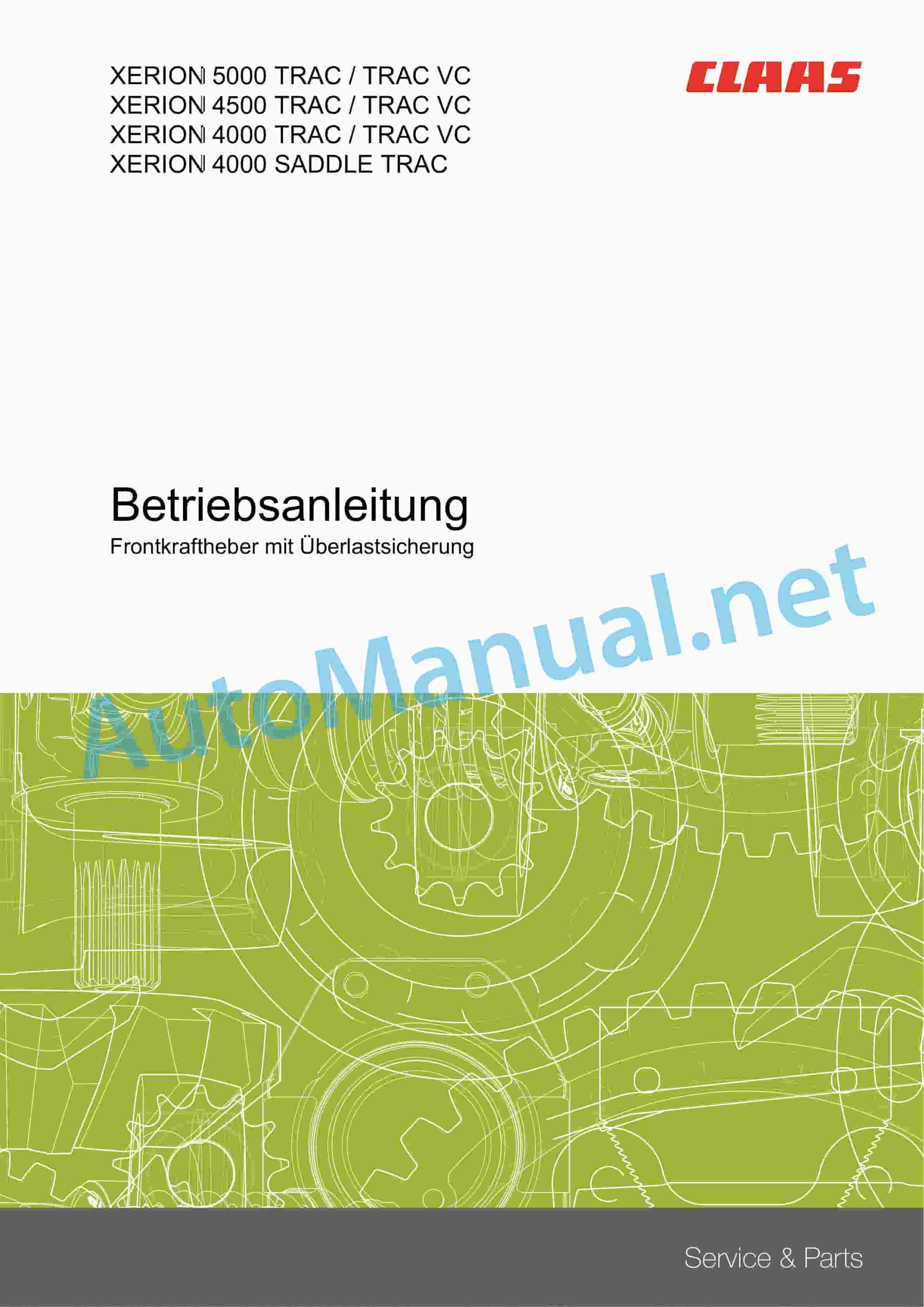 Alternative view of Claas XERION 5000-4000 (783) Tractor Operator Manual DE