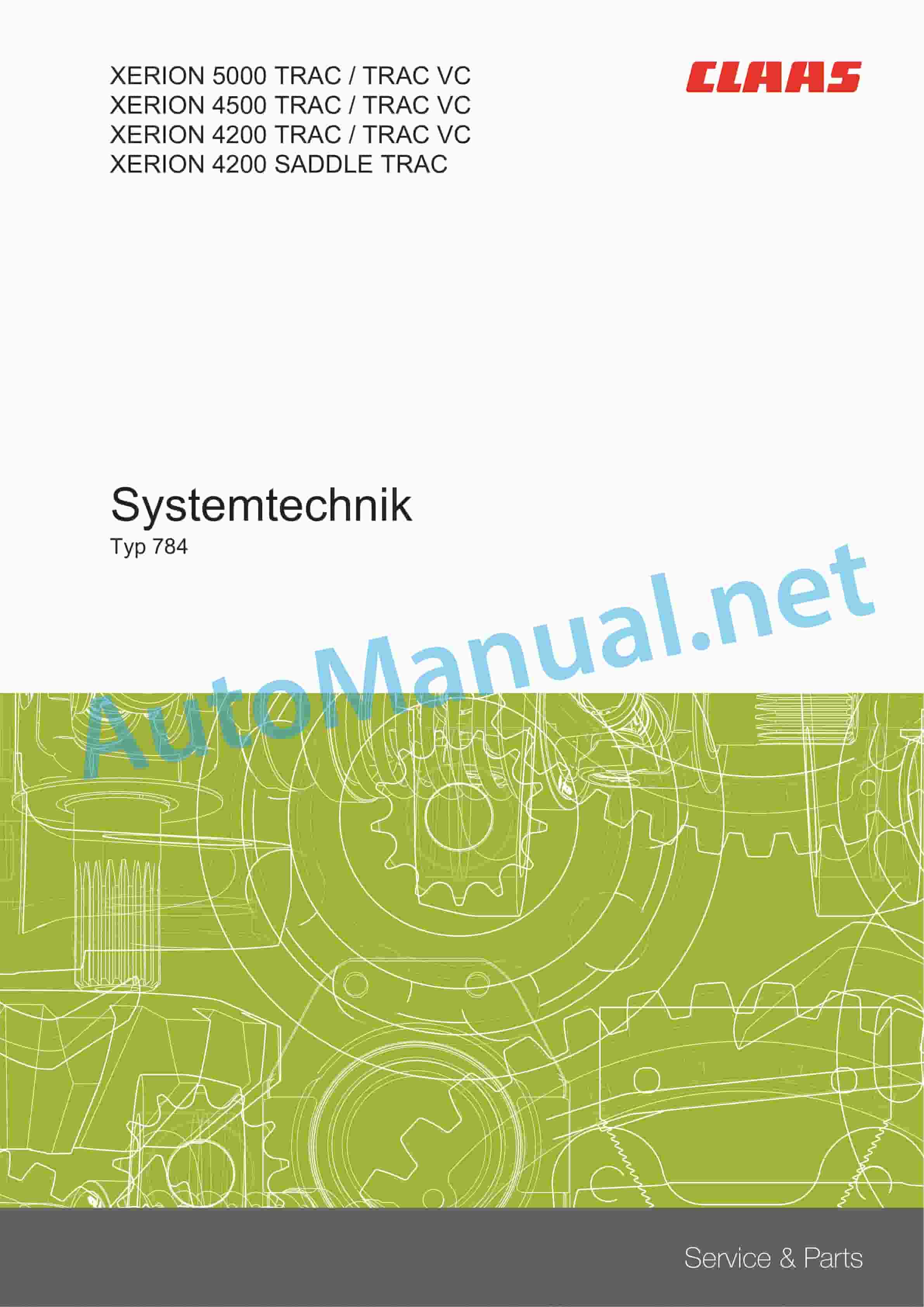 Alternative view of Claas XERION 5000-4200 (784) Tractor Technical System DE