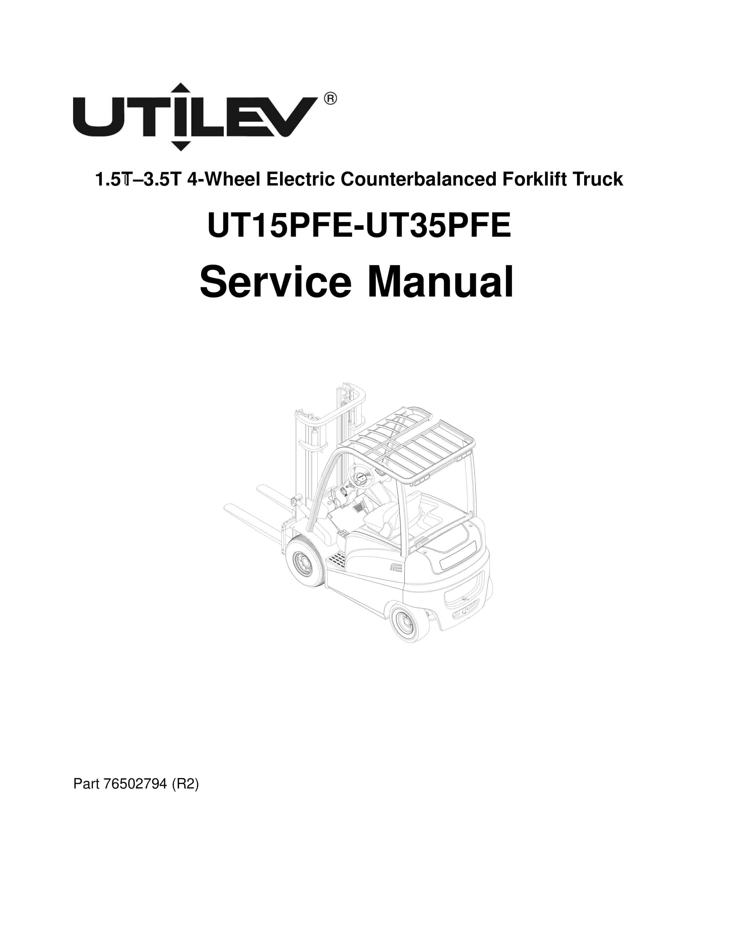 Yale A374 (UT15-25PFE) Forklift Service Manual