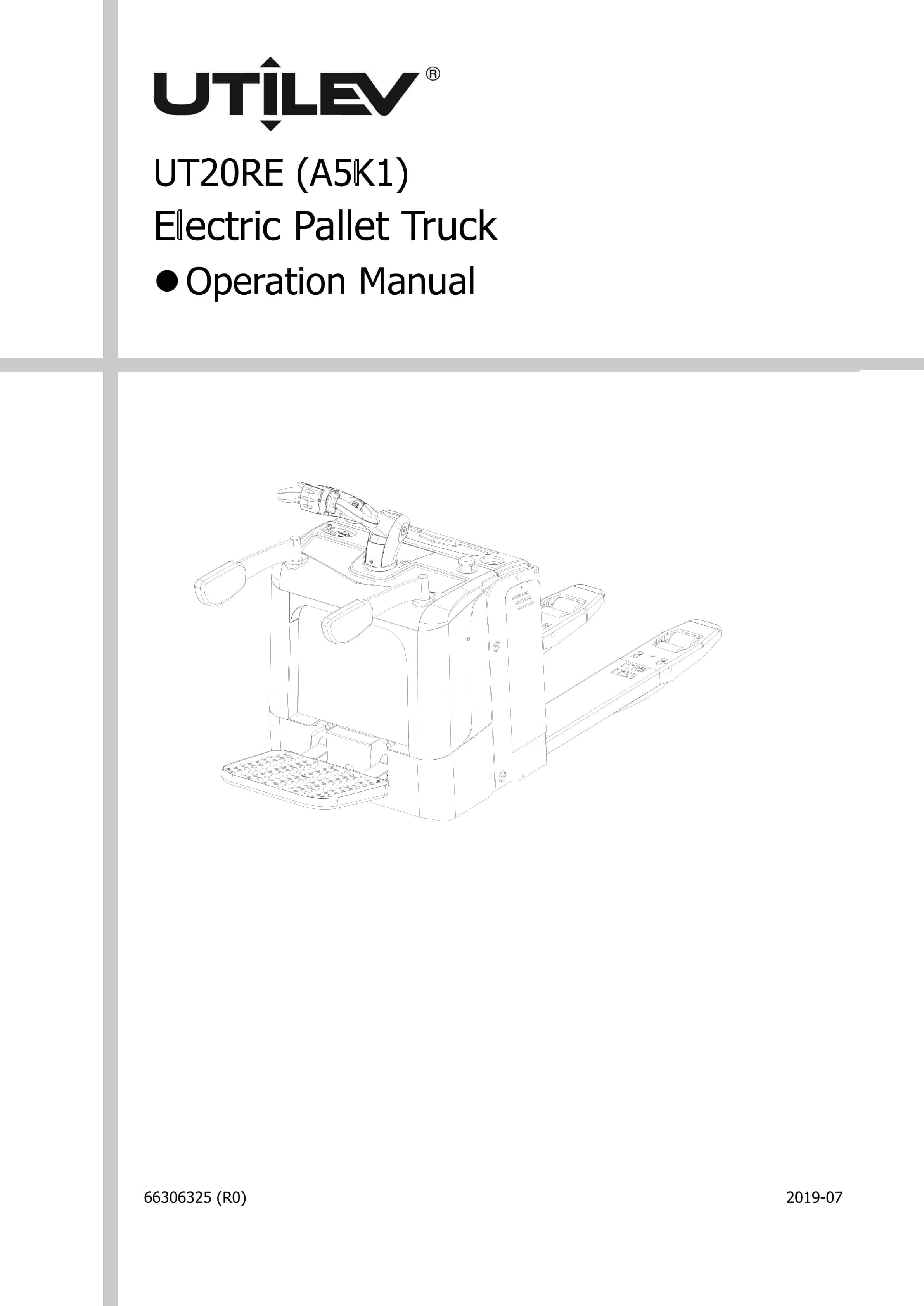 Yale A5K1 (UT20RE) Forklift Service Manual