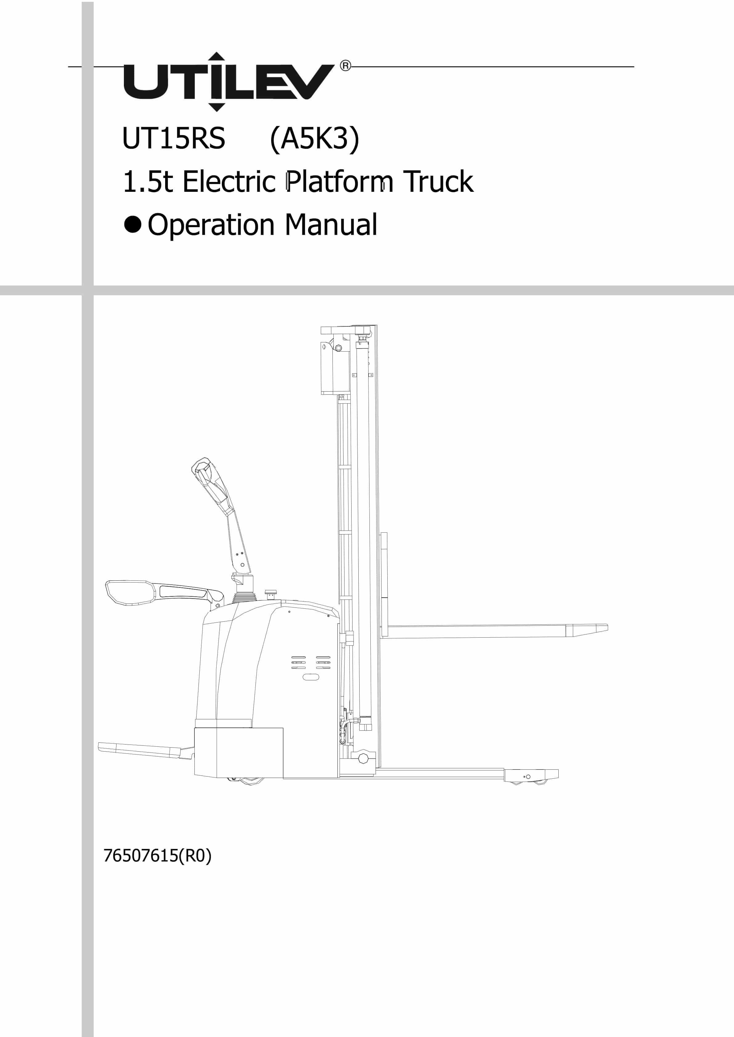 Yale A5K3 (UT15RS) Forklift Service Manual