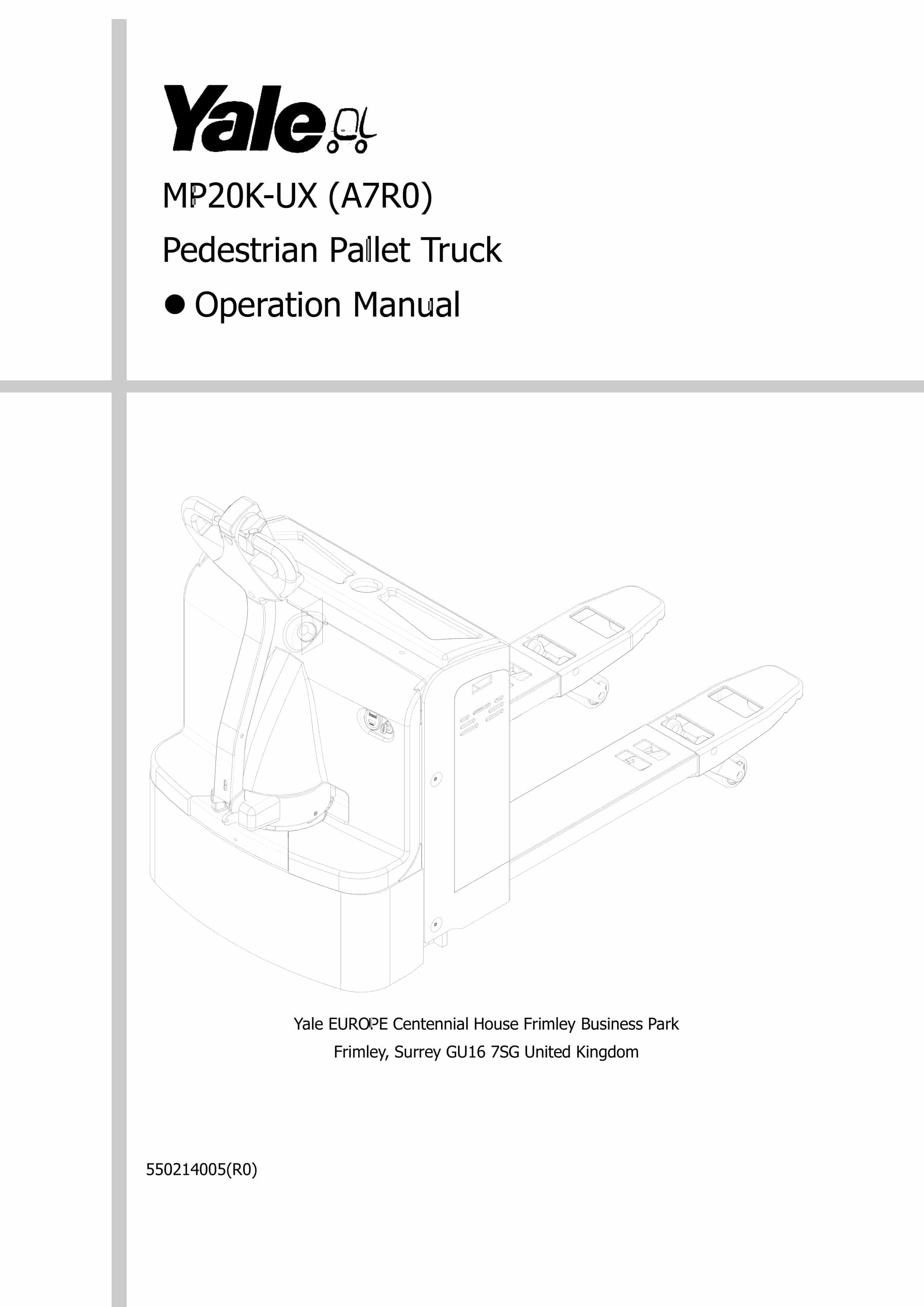 Yale A7R0 (MP20KUX) Forklift Service Manual