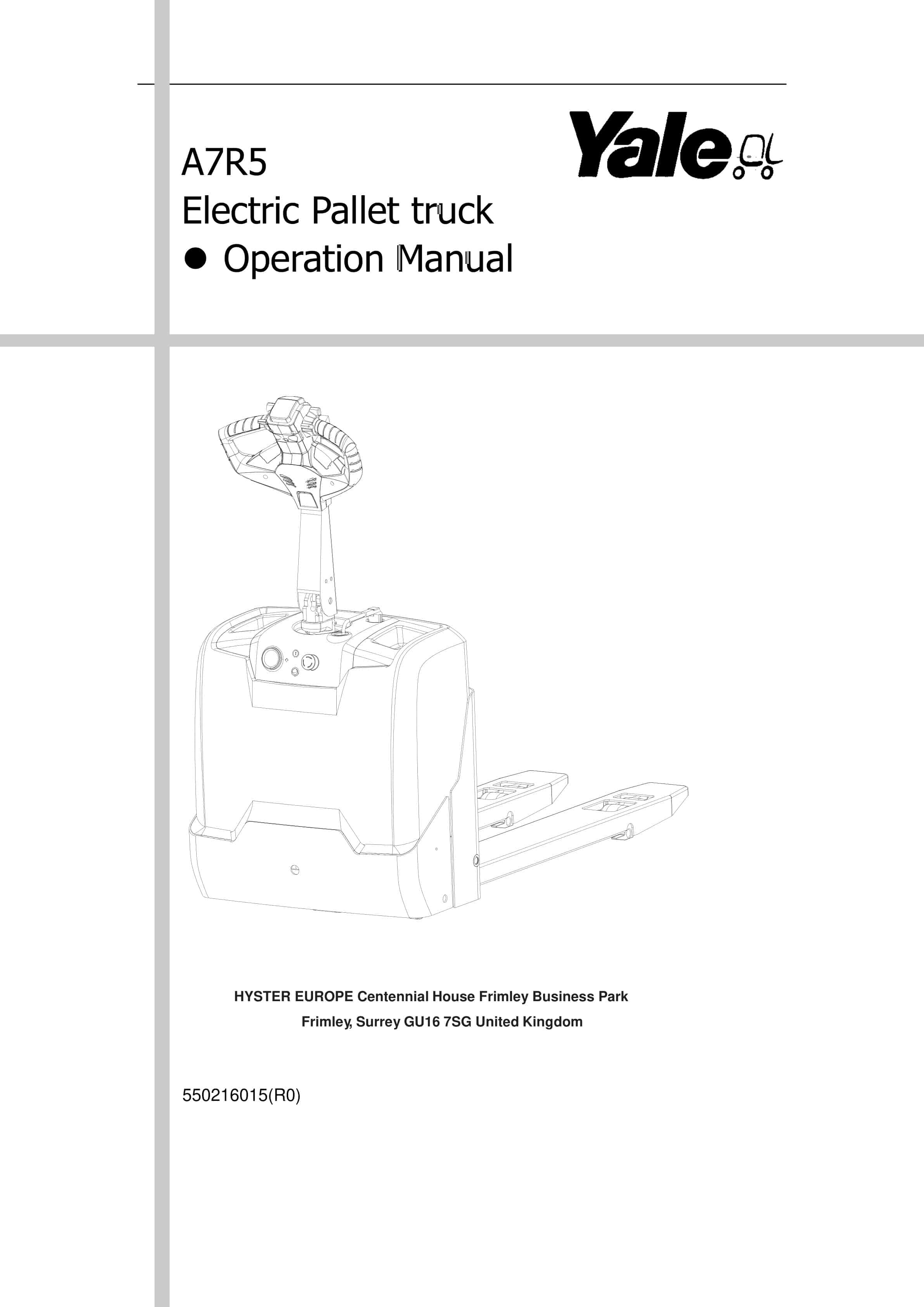 Yale A7R5 (MP20UX) Forklift Service Manual