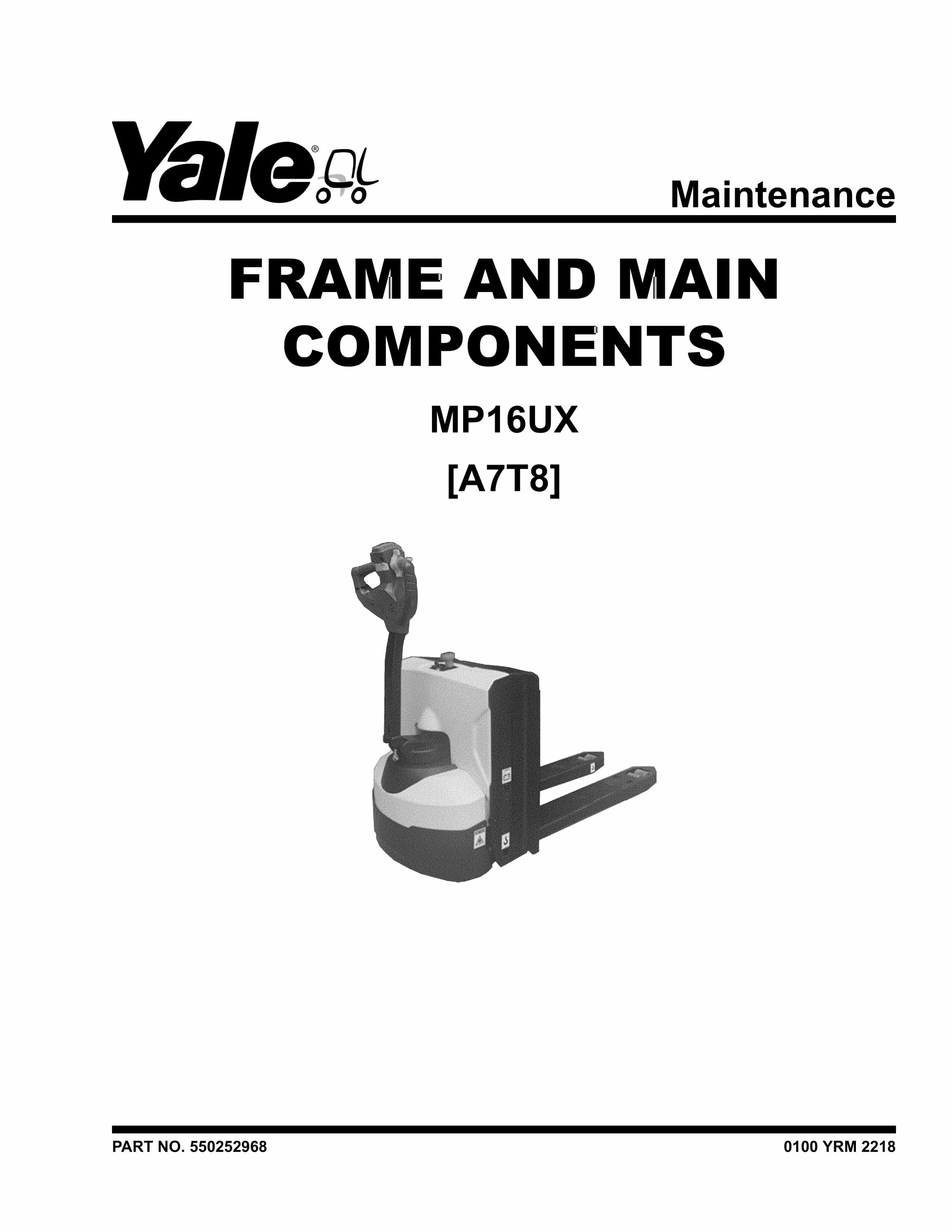 Yale A7T8 (MP16UX) Forklift Service Manual