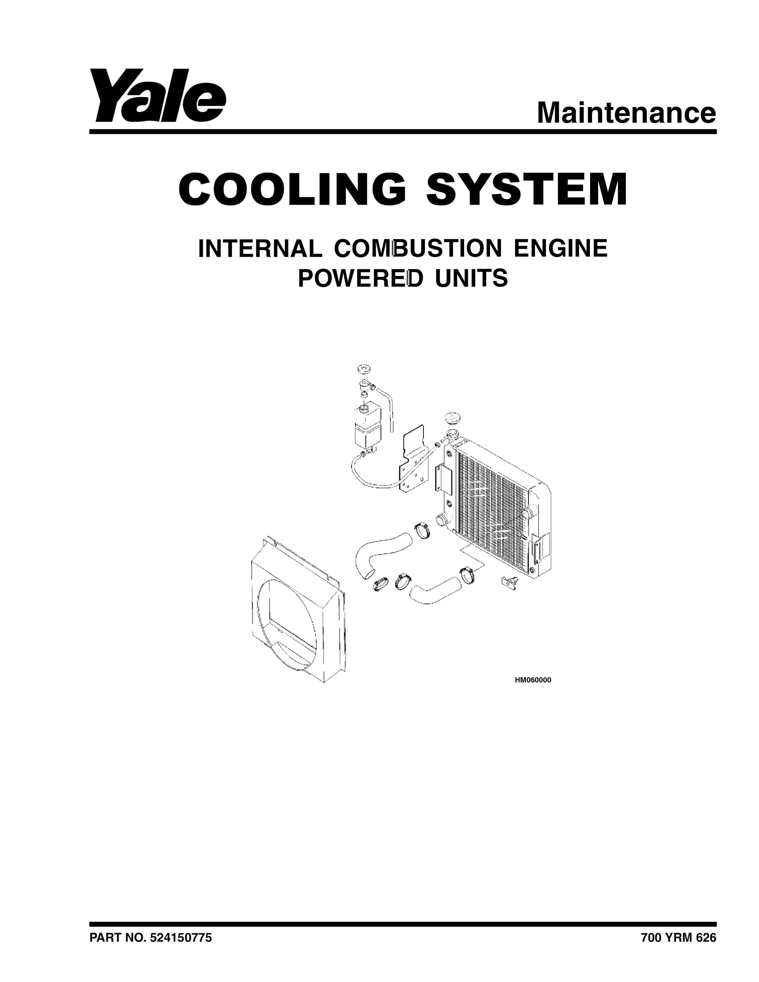 Yale A875 (GPGLP050-060ZG) Forklift Service Manual