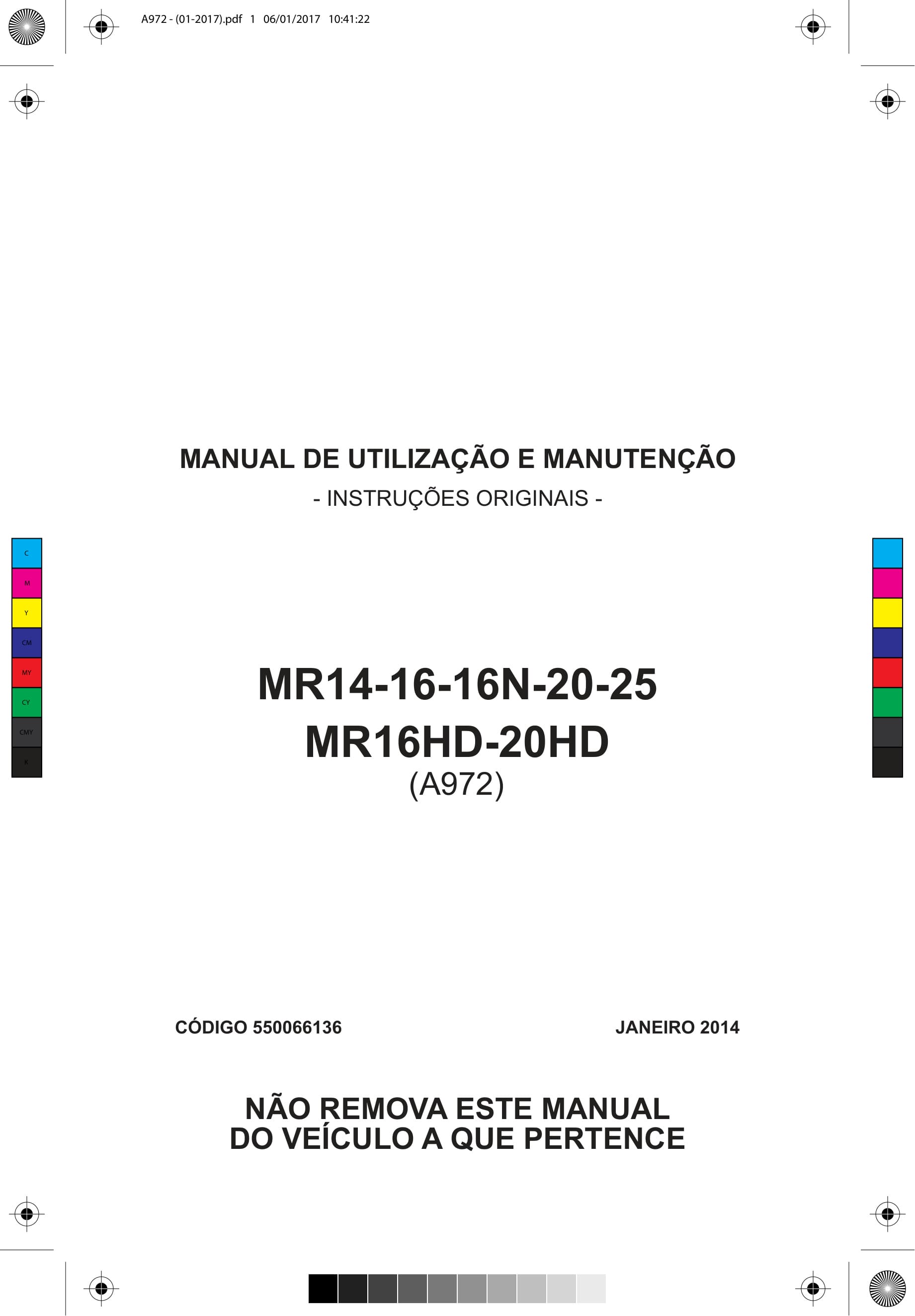 Yale A972 (MR16 - MR20HD) Forklift Service Manual