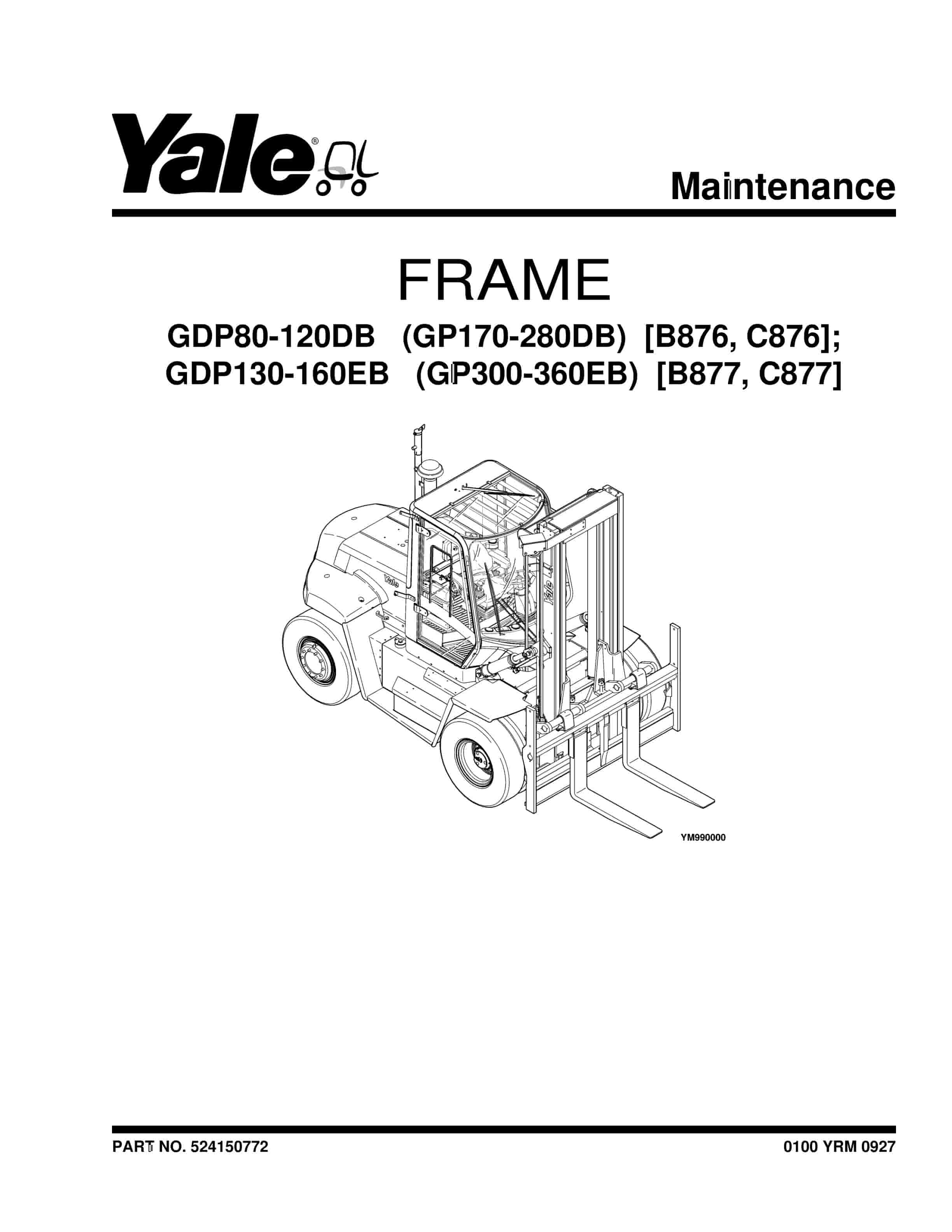 Yale C877 (GDP300330360EB) Forklift Service Manual