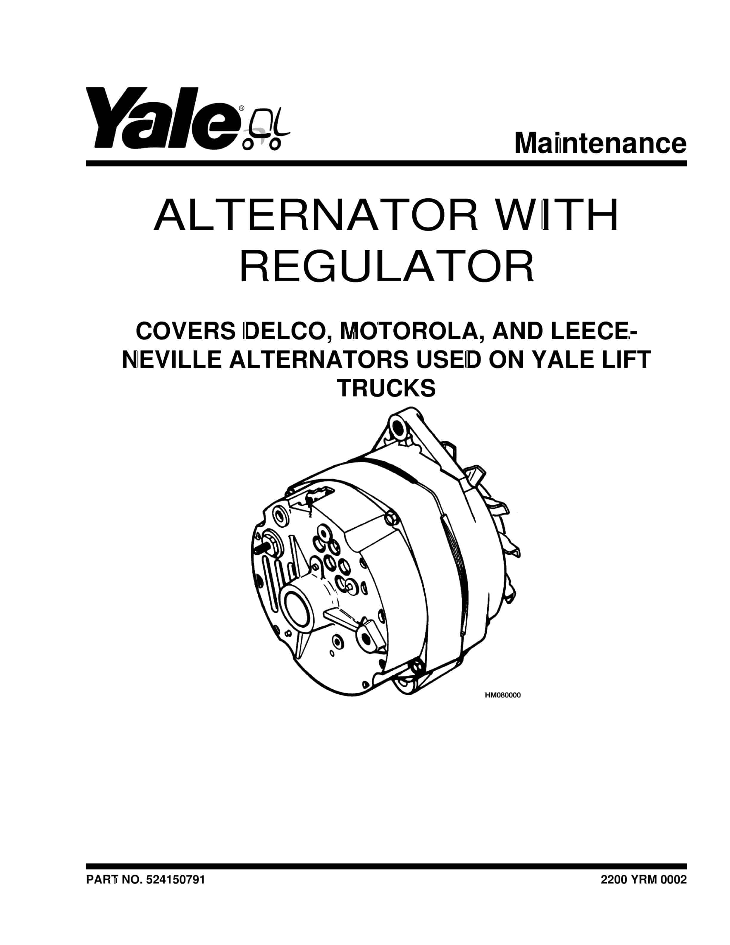 Yale E813 (GDPGLP35-40LJ, GDPGLP45-55 MJ Europe) Forklift Service Manual