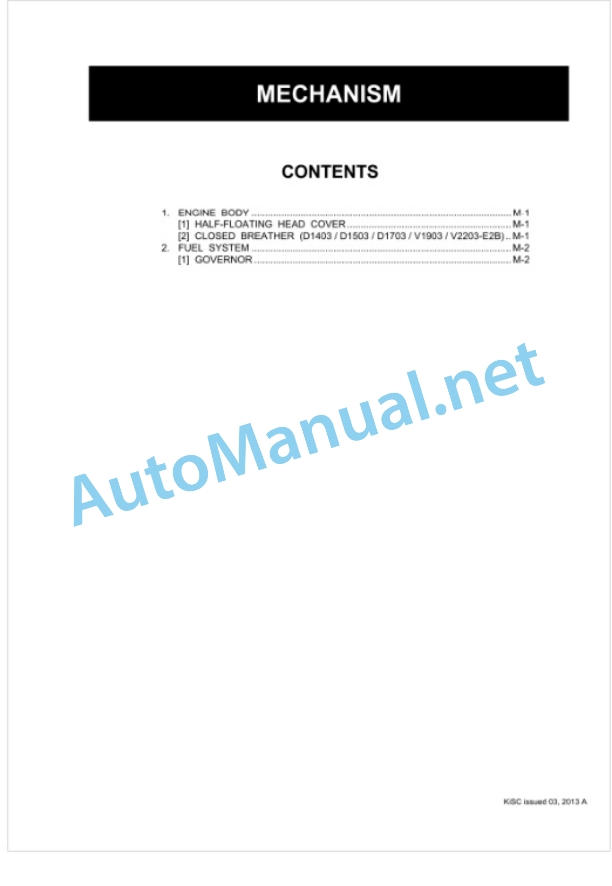 Kubota 03-E2B Series Diesel Engine Workshop Manual PDF 3 Kubota 03-E2B Series Diesel Engine Workshop Manual PDF-3