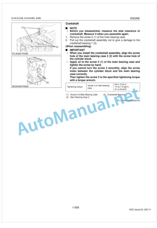 Kubota 03-M-DI-E4B Series, 03-M-E4BG Series Diesel Engine Workshop Manual PDF 5 Kubota 03-M-DI-E4B Series, 03-M-E4BG Series Diesel Engine Workshop Manual PDF-5