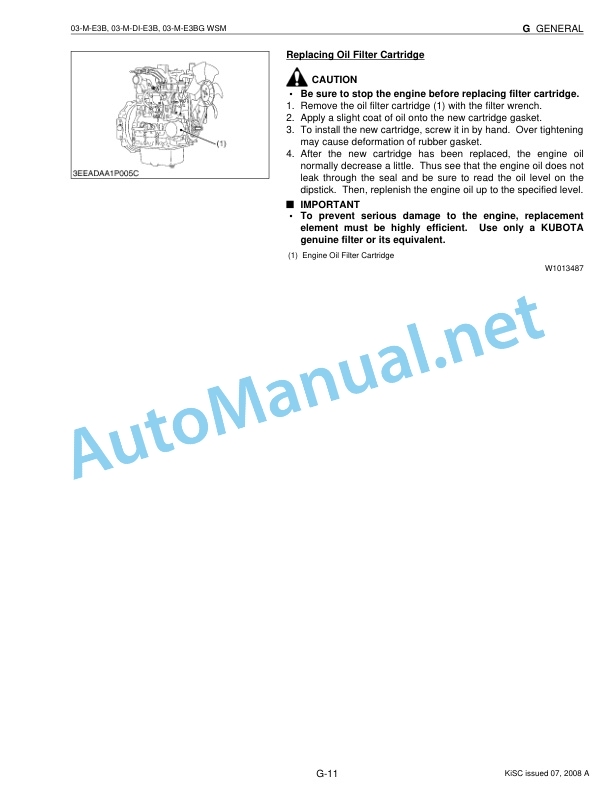 Kubota 03-M-E3B, 03-M-DI-E3B, 03-M-E3BG Series Diesel Engine Workshop Manual PDF 2 Kubota 03-M-E3B, 03-M-DI-E3B, 03-M-E3BG Series Diesel Engine Workshop Manual PDF-2