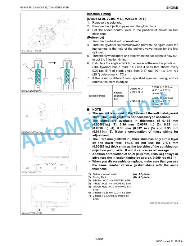 Kubota 03-M-E3B Series, 03-M-DI-E3B Series, 03 Workshop Manual PDF 4 Kubota 03-M-E3B Series, 03-M-DI-E3B Series, 03 Workshop Manual PDF-4