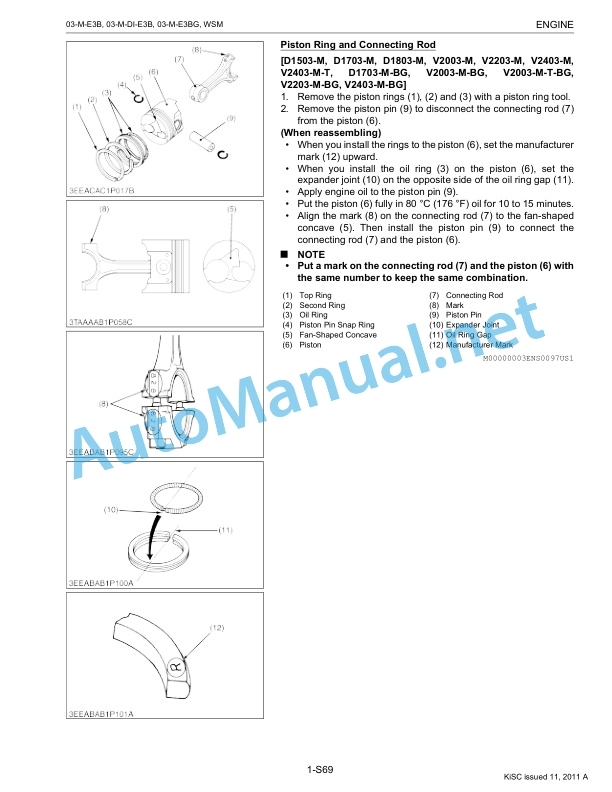 Kubota 03-M-E3B Series, 03-M-DI-E3B Series, 03 Workshop Manual PDF 5 Kubota 03-M-E3B Series, 03-M-DI-E3B Series, 03 Workshop Manual PDF-5