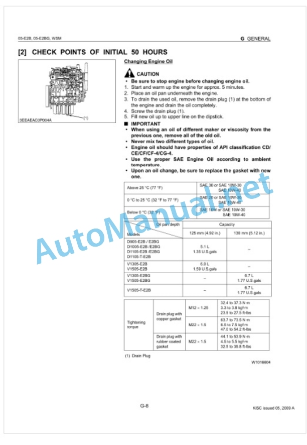 Kubota 05-E2B Series, 05-E2BG Series Diesel Engine Workshop Manual PDF 2 Kubota 05-E2B Series, 05-E2BG Series Diesel Engine Workshop Manual PDF-2