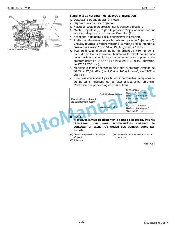 Kubota 07-E3B Diesel Motor Workshop Manual PDF FR 4 Kubota 07-E3B Diesel Motor Workshop Manual PDF FR-4