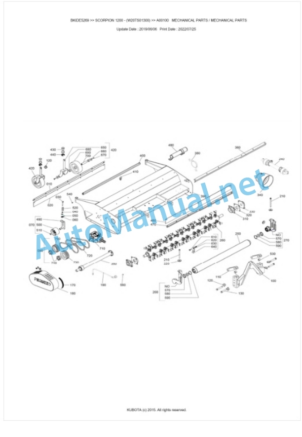 Kubota 1200 SCORPION Parts Manual PDF BKIDE5269 2 Kubota 1200 SCORPION Parts Manual PDF BKIDE5269-2