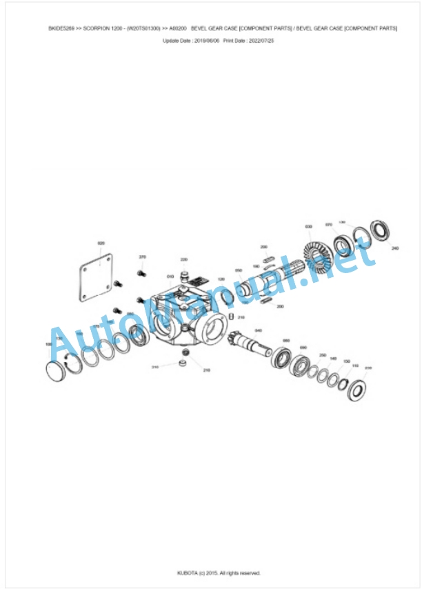 Kubota 1200 SCORPION Parts Manual PDF BKIDE5269 3 Kubota 1200 SCORPION Parts Manual PDF BKIDE5269-3