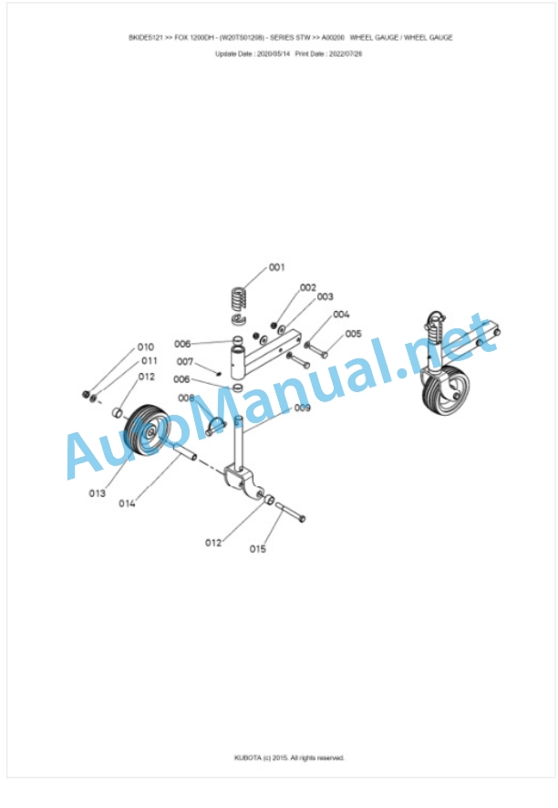 Kubota 1200DH SERIES STW FOX Parts Manual PDF BIKDE5121 3 Kubota 1200DH SERIES STW FOX Parts Manual PDF BIKDE5121-3
