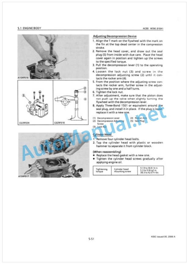 Kubota AC60 Diesel Engine Workshop Manual PDF 4 Kubota AC60 Diesel Engine Workshop Manual PDF-4
