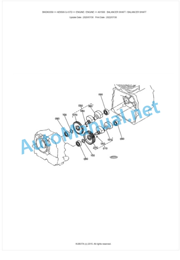 Kubota AE6500-3J-STD Parts Manual PDF BKIDK0359 2 Kubota AE6500-3J-STD Parts Manual PDF BKIDK0359-2