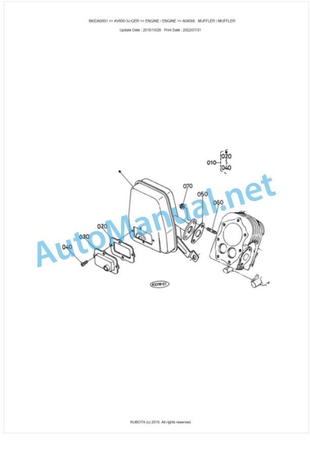 Kubota AV650-3J-GER Parts Manual PDF BKIDA0001 2 Kubota AV650-3J-GER Parts Manual PDF BKIDA0001-2
