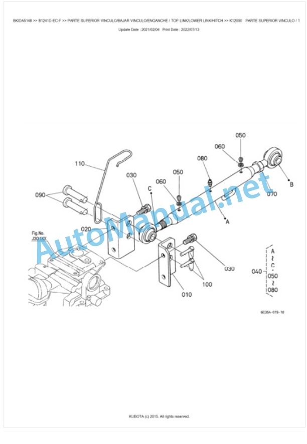 Kubota B1241D-EC-F Tractor Parts Manual PDF BKIDA5148 5 Kubota B1241D-EC-F Tractor Parts Manual PDF BKIDA5148-5