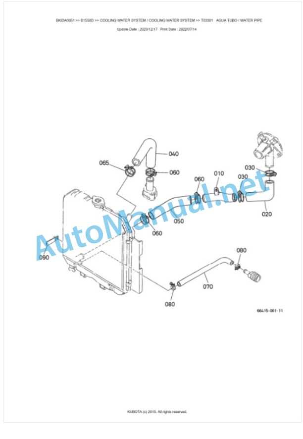 Kubota B1550D Parts Manual PDF BKIDA0051-2