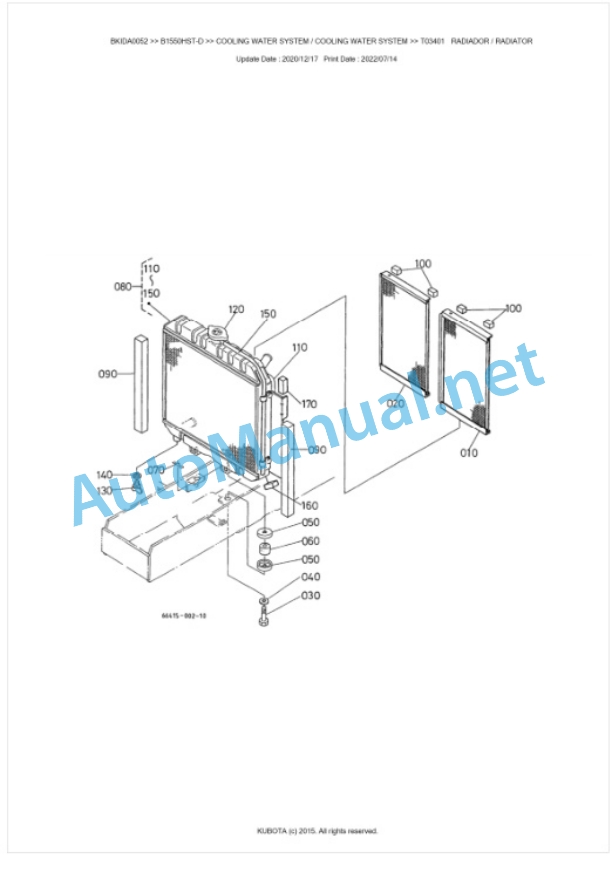 Kubota B1550HST-D Parts Manual PDF BKIDA0052 2 Kubota B1550HST-D Parts Manual PDF BKIDA0052-2