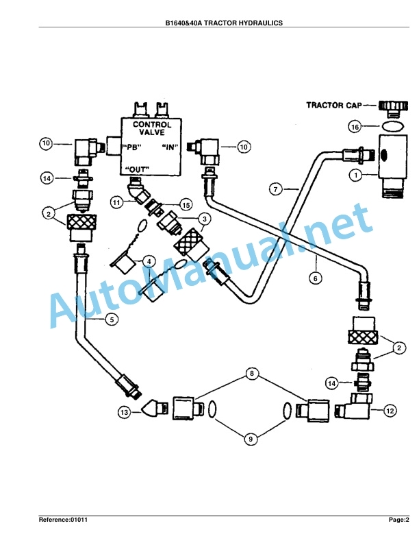 Alternative view of Kubota B1640A Loader Parts Manual PDF