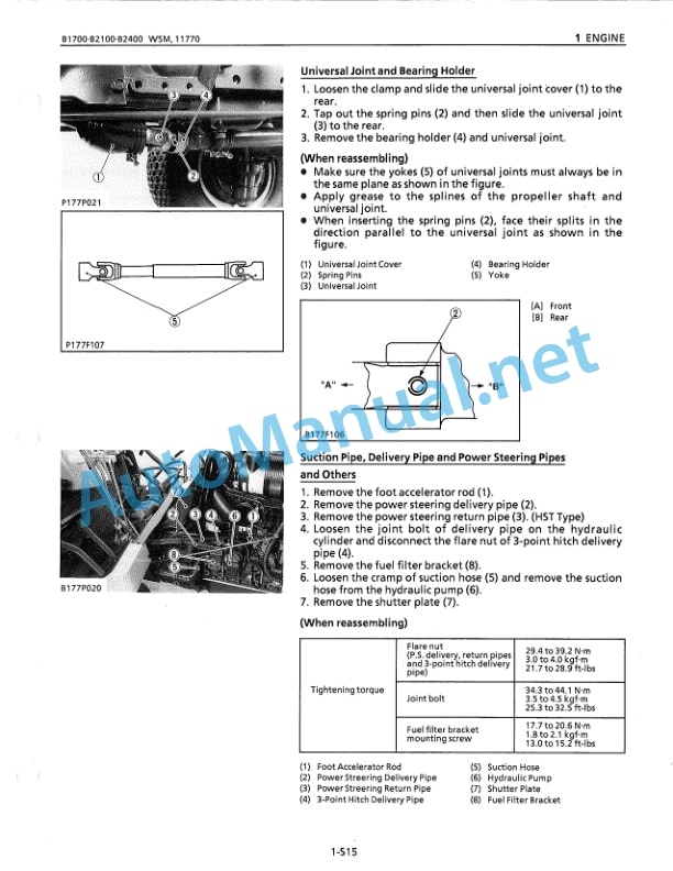 Kubota B1700, B2100, B2400 Tractor Workshop Manual PDF 3 Kubota B1700, B2100, B2400 Tractor Workshop Manual PDF-3