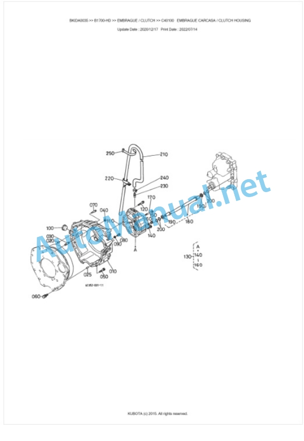 Kubota B1700-HD Parts Manual PDF BKIDA0035-3