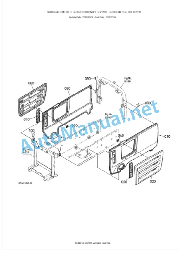 Kubota B1710D, B2110D B2410D Tractor Parts Manual PDF BKIDK0454 5 Kubota B1710D, B2110D B2410D Tractor Parts Manual PDF BKIDK0454-5