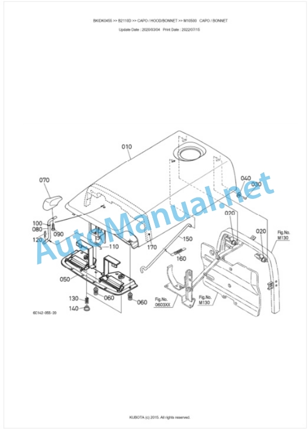 Kubota B1710D, B2110D B2410D Tractor Parts Manual PDF BKIDK0455 5 Kubota B1710D, B2110D B2410D Tractor Parts Manual PDF BKIDK0455-5