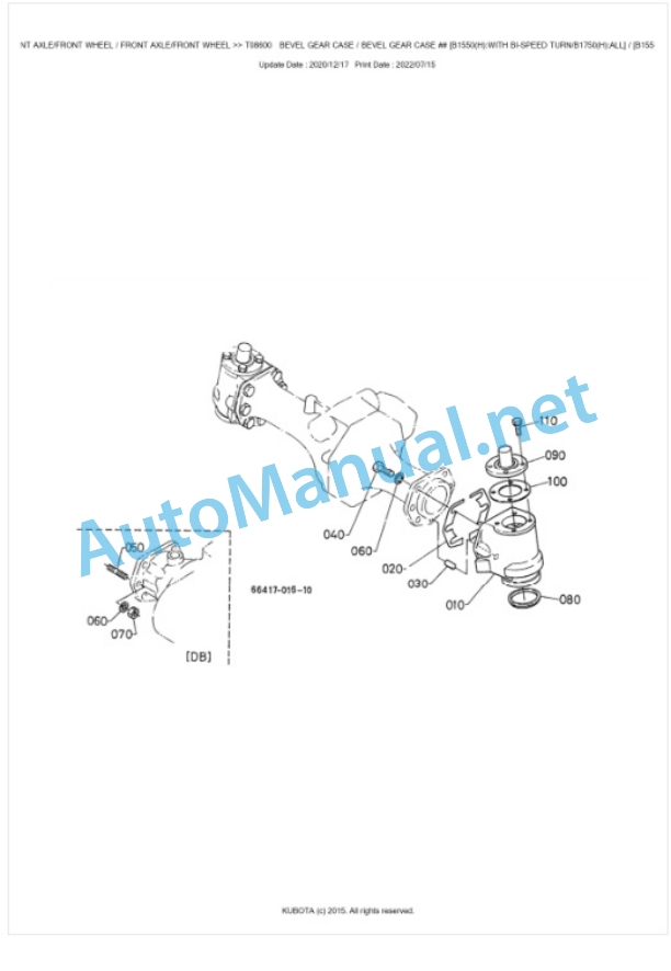 Kubota B1750D Parts Manual PDF BKIDA0053-4